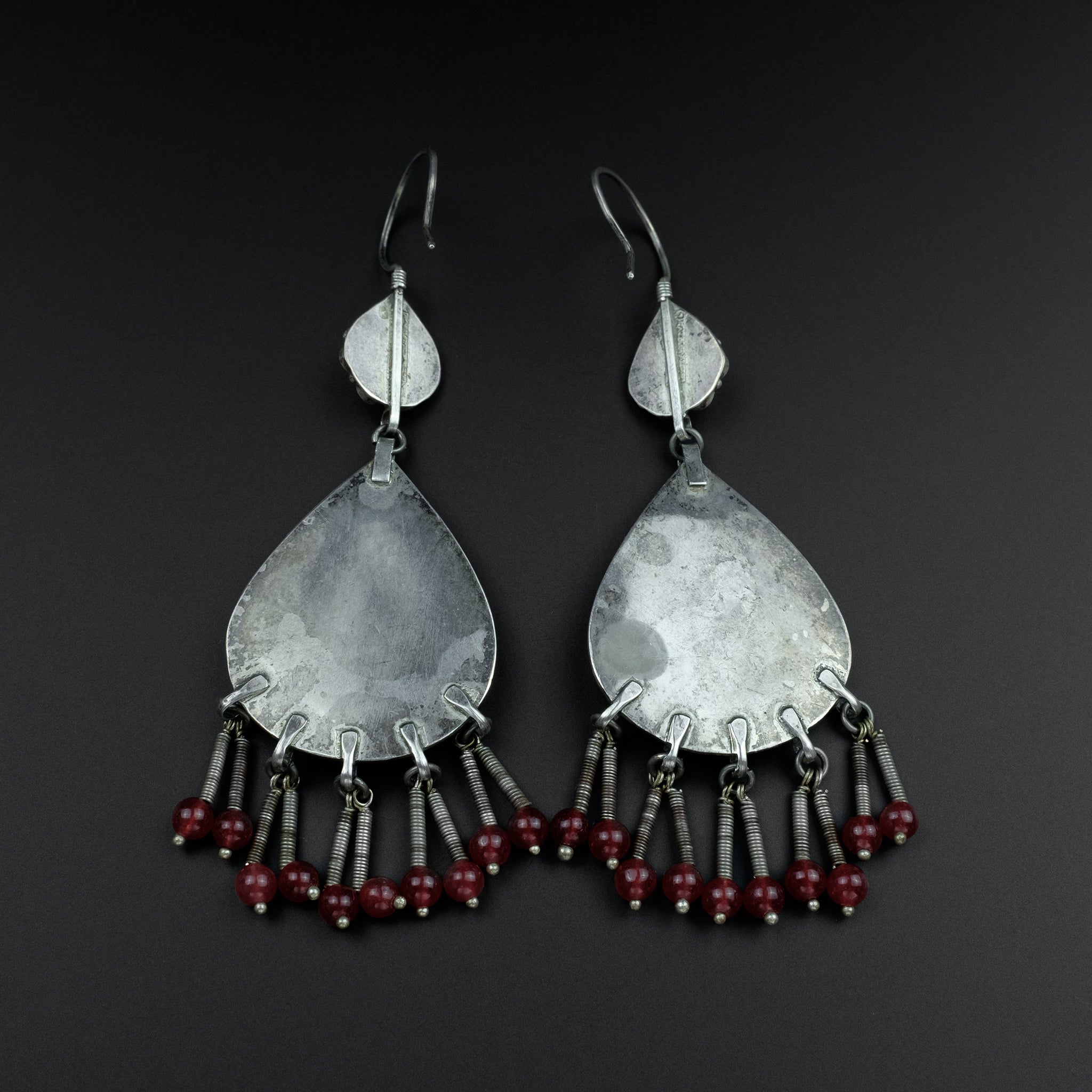 Silver Afghan Earrings