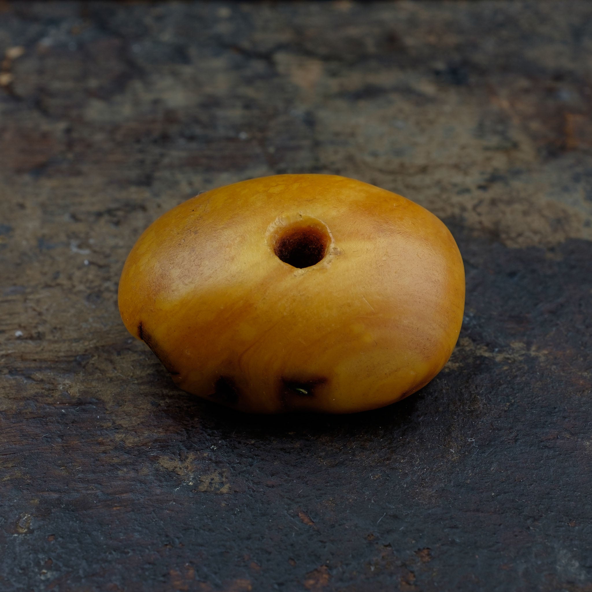 Large Antique Genuine Natural Baltic Amber Bead (8.5 g)