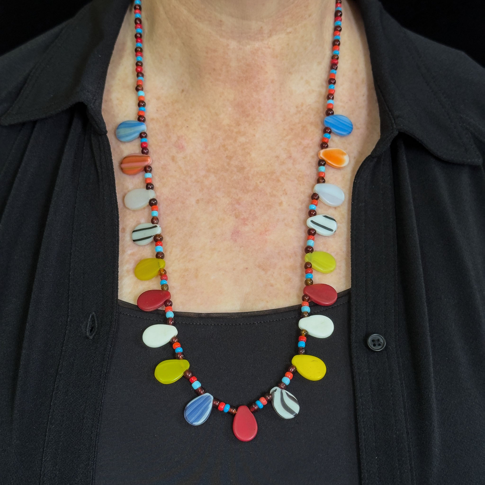 Bohemian (Czech) Glass Necklace, Mali