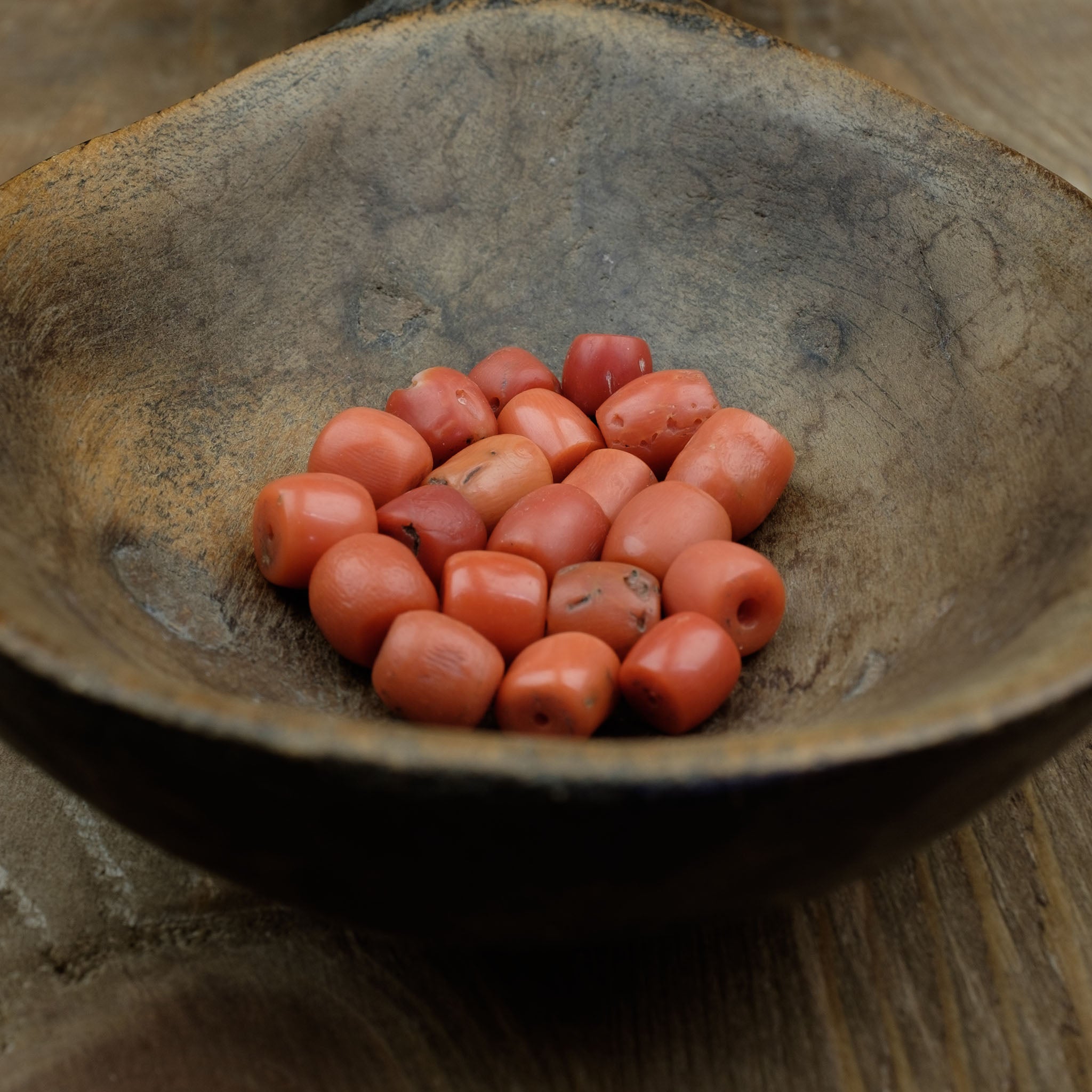 Old Mediterranean Natural Coral Beads - Strand 16.2 g - 珊瑚