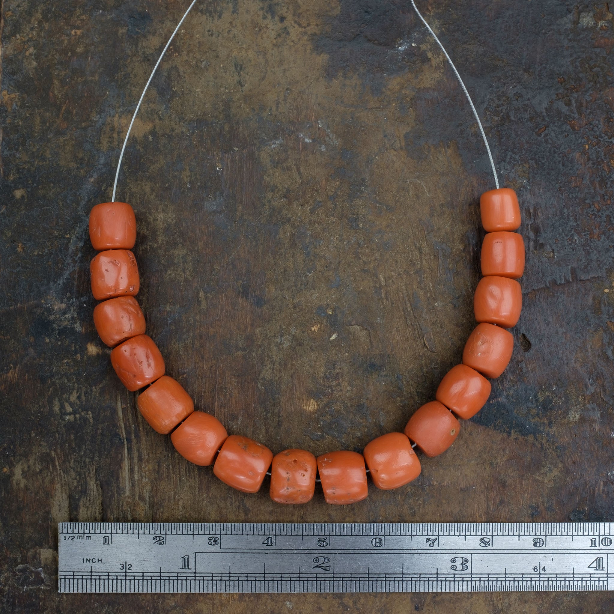 Old Mediterranean Natural Coral Beads - Strand 18.5 g - 珊瑚