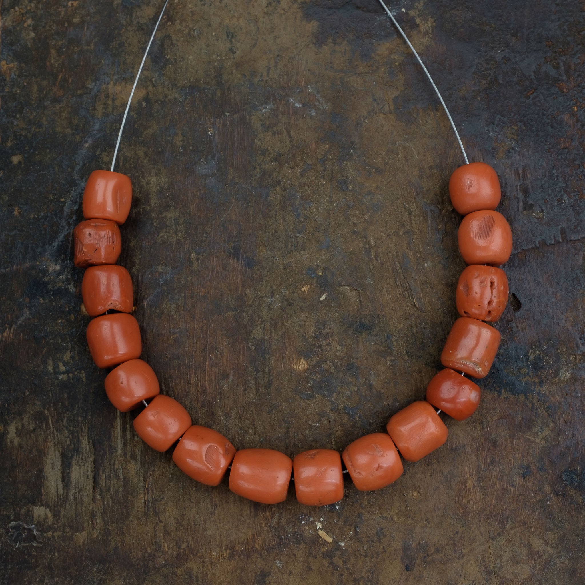 Old Mediterranean Natural Coral Beads - Strand 21.8 g - 珊瑚