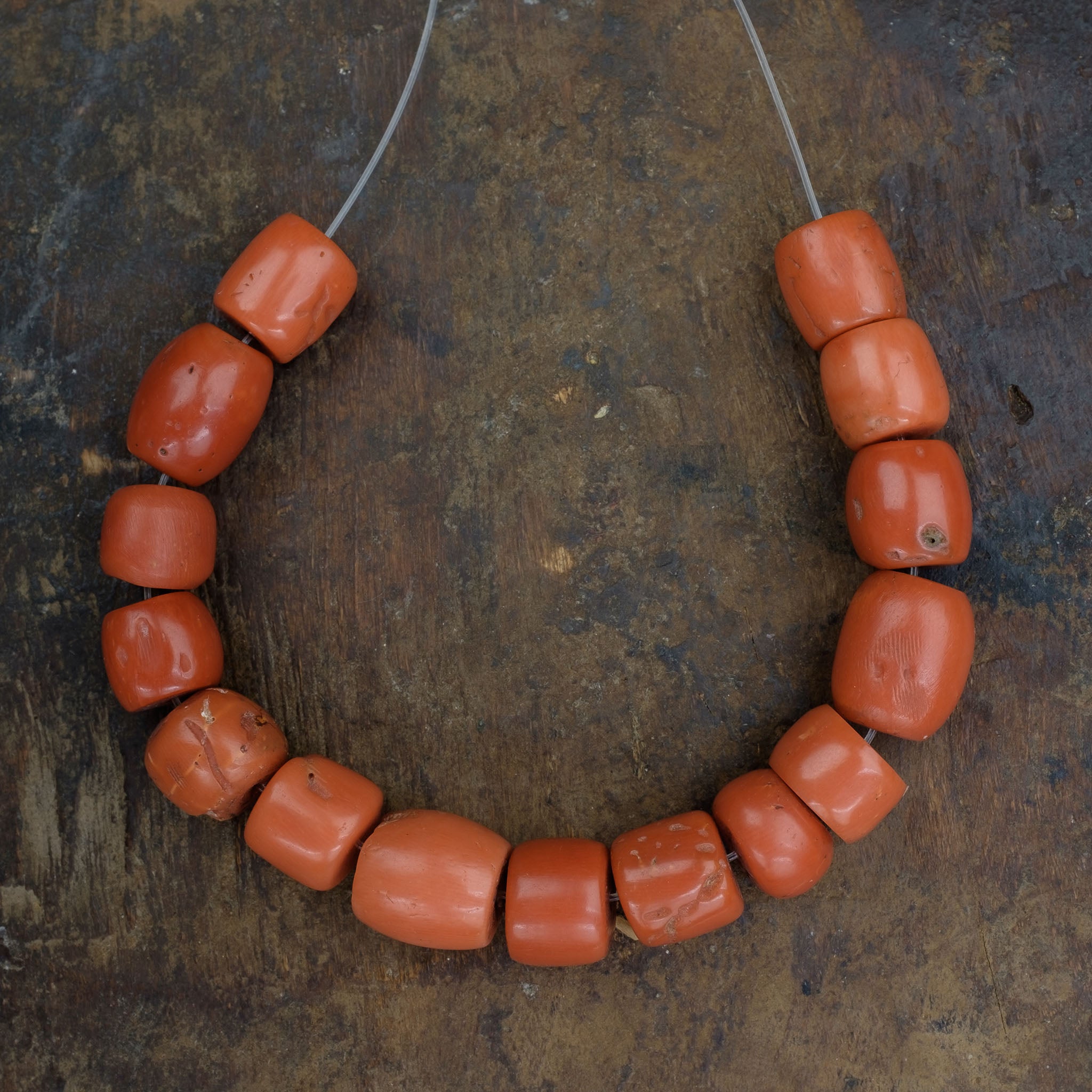 Old Mediterranean Natural Coral Beads - Strand 26.4g - 珊瑚