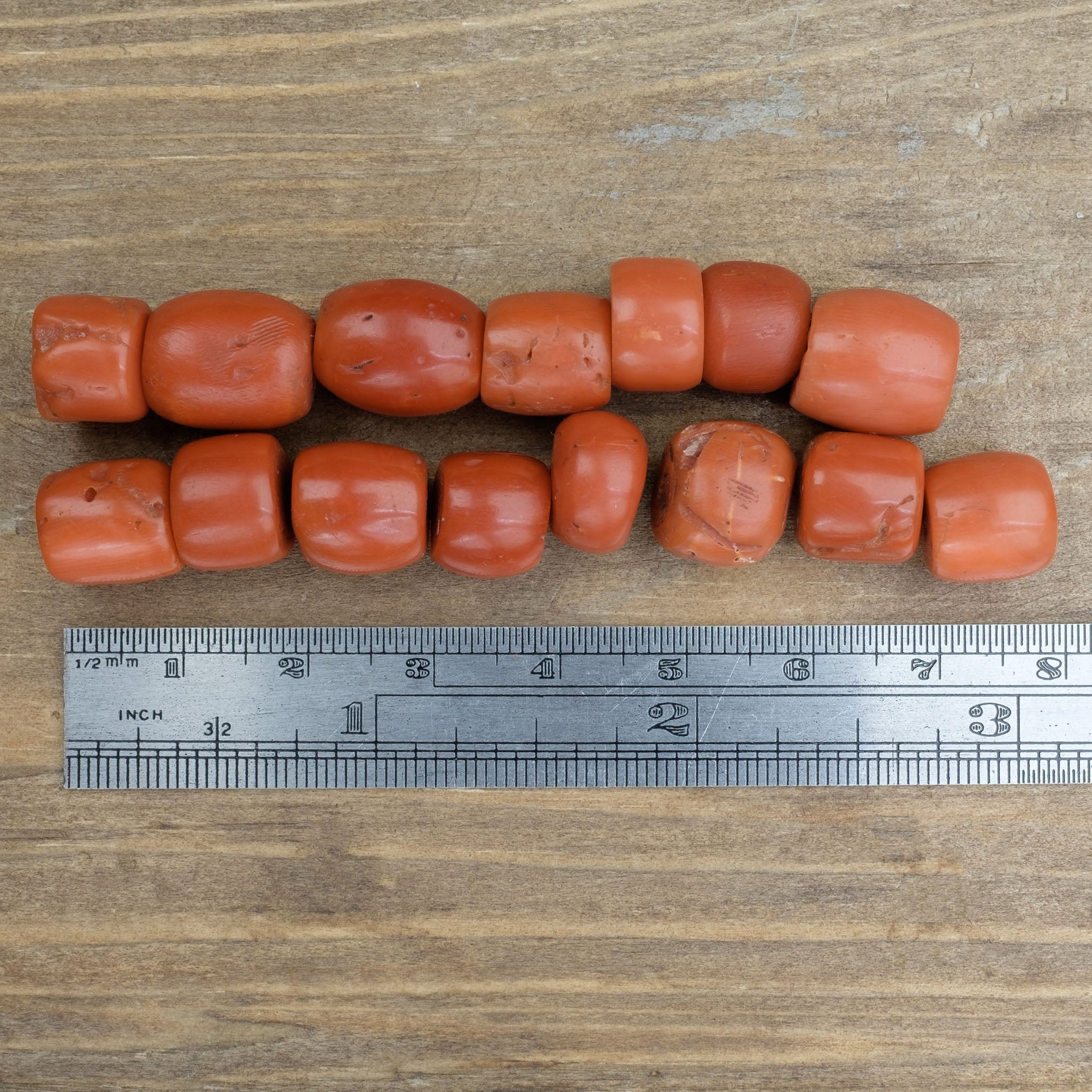 Old Mediterranean Natural Coral Beads - Strand 26.4g - 珊瑚