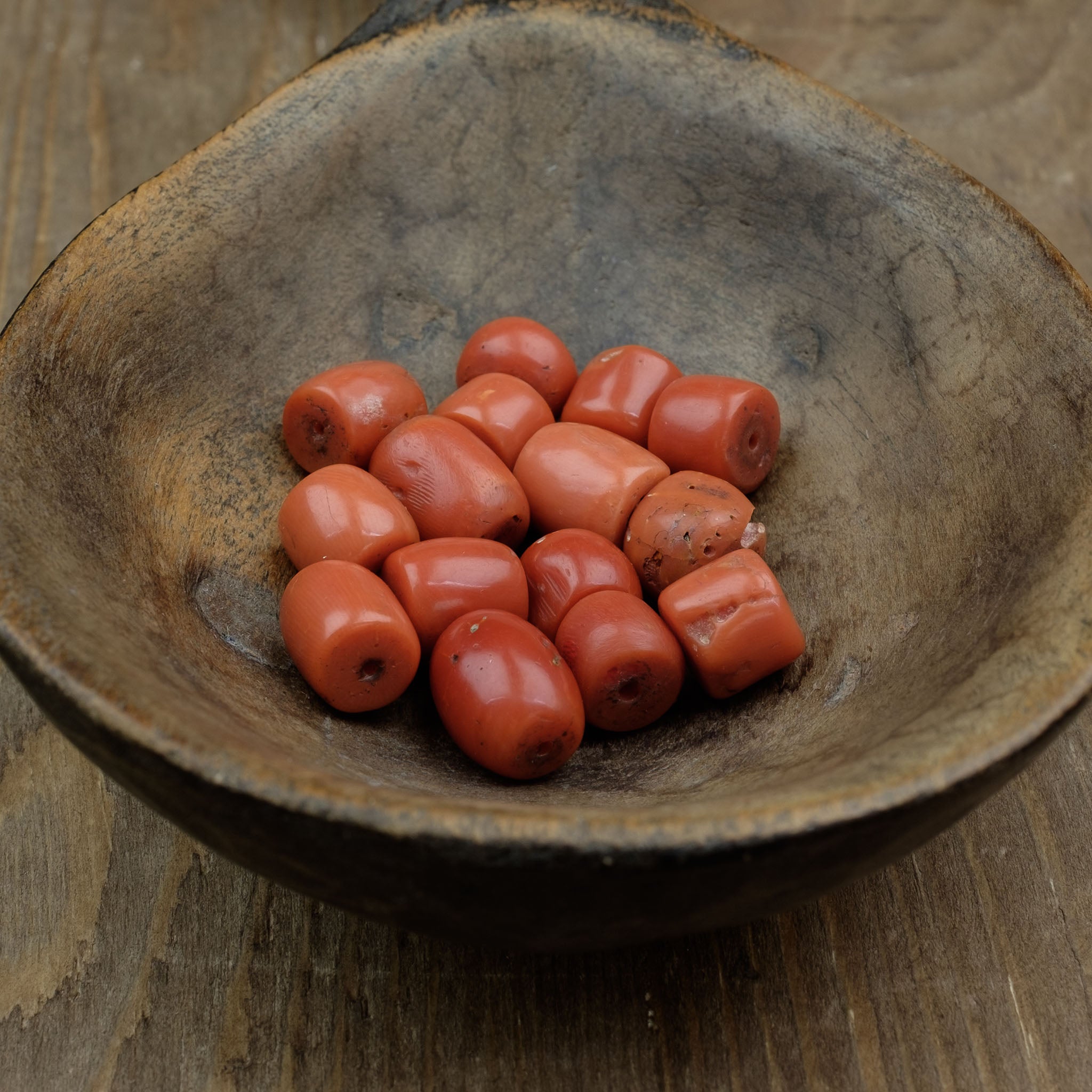 Old Mediterranean Natural Coral Beads - Strand 26.4g - 珊瑚