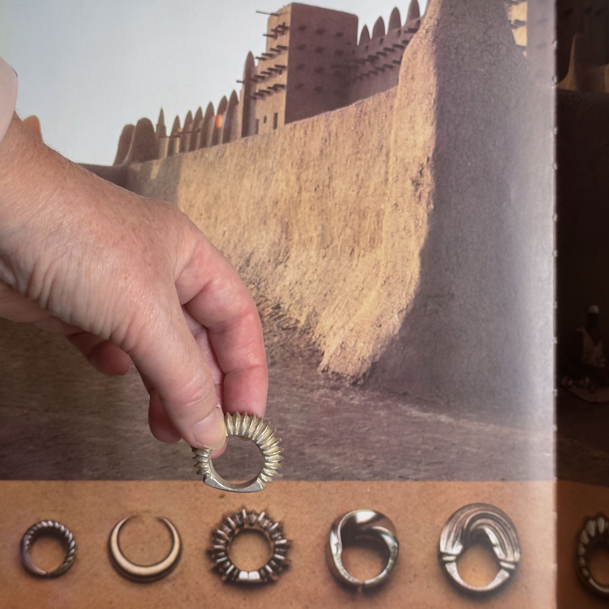 Vintage Silver Fulani Tribal Ring, Mali