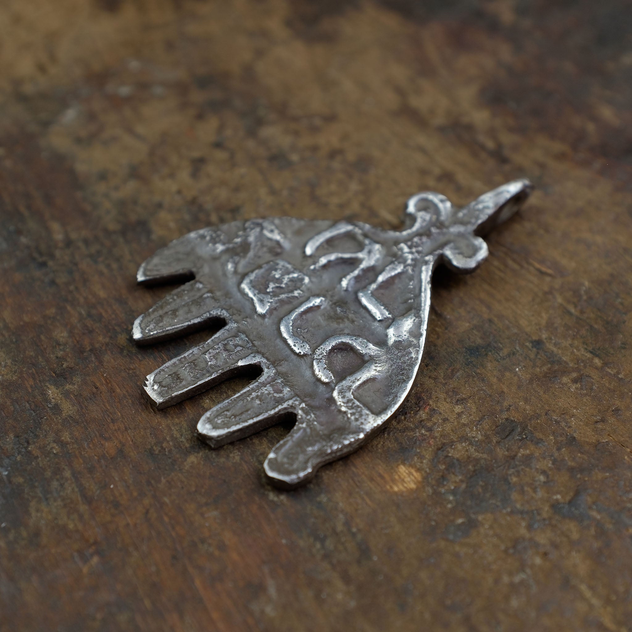 Vintage Jewish Silver Khamsa (Hamsa) Pendant, Essaouira, Morocco