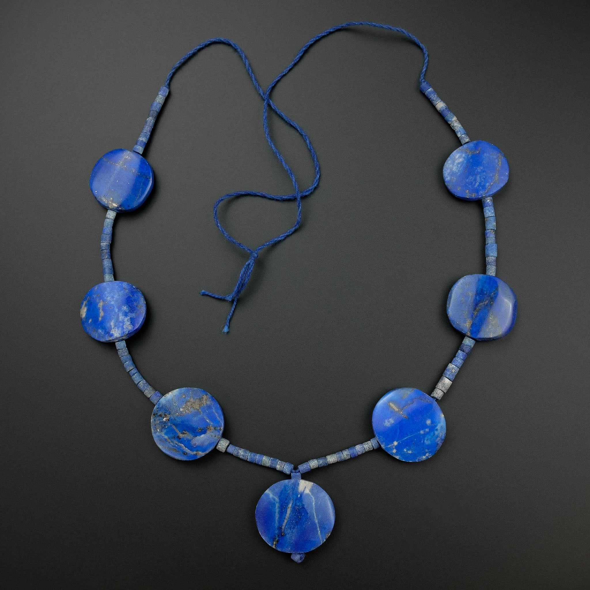 Lapis Lazuli Disc Necklace, Afghanistan - B