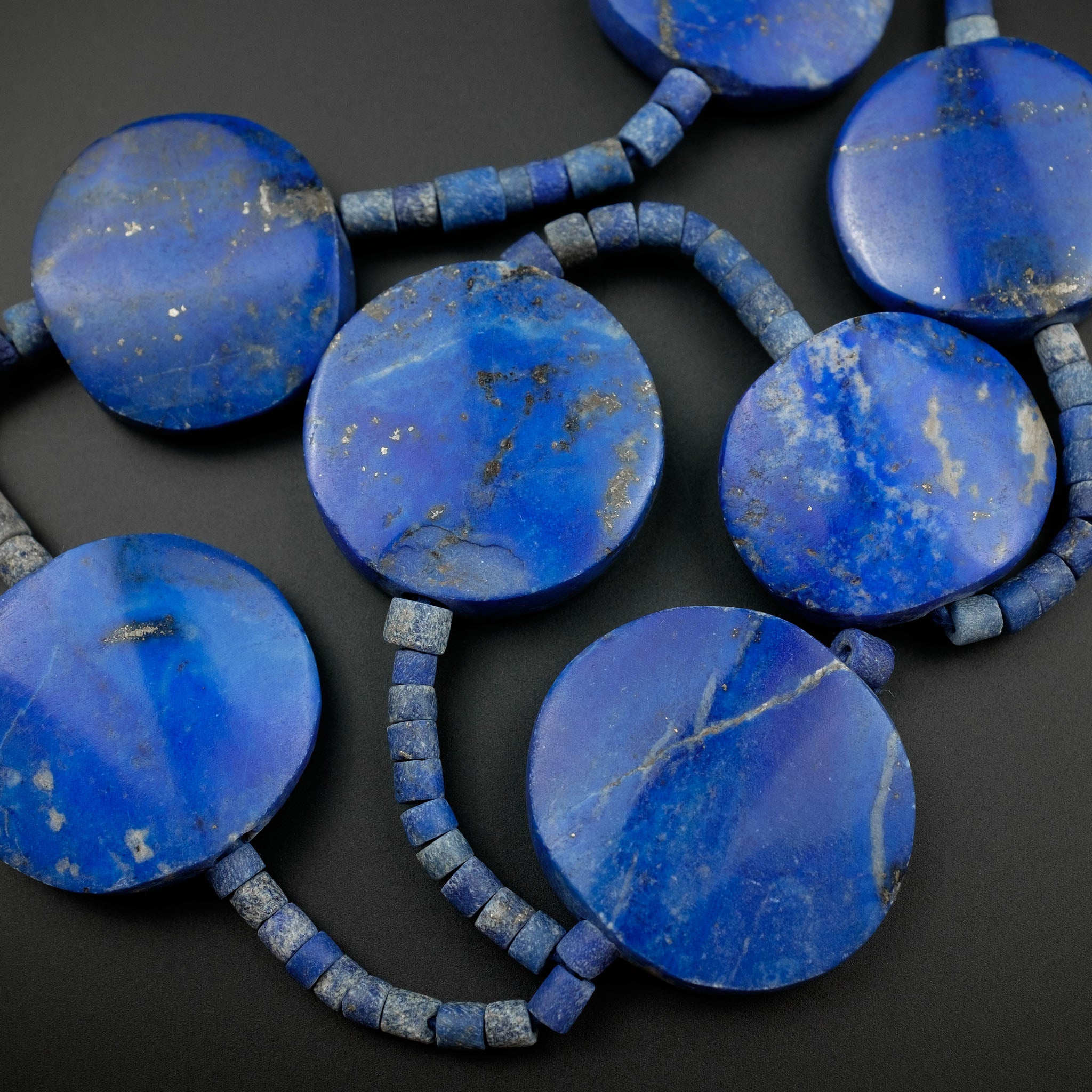 Lapis Lazuli Disc Necklace, Afghanistan - B