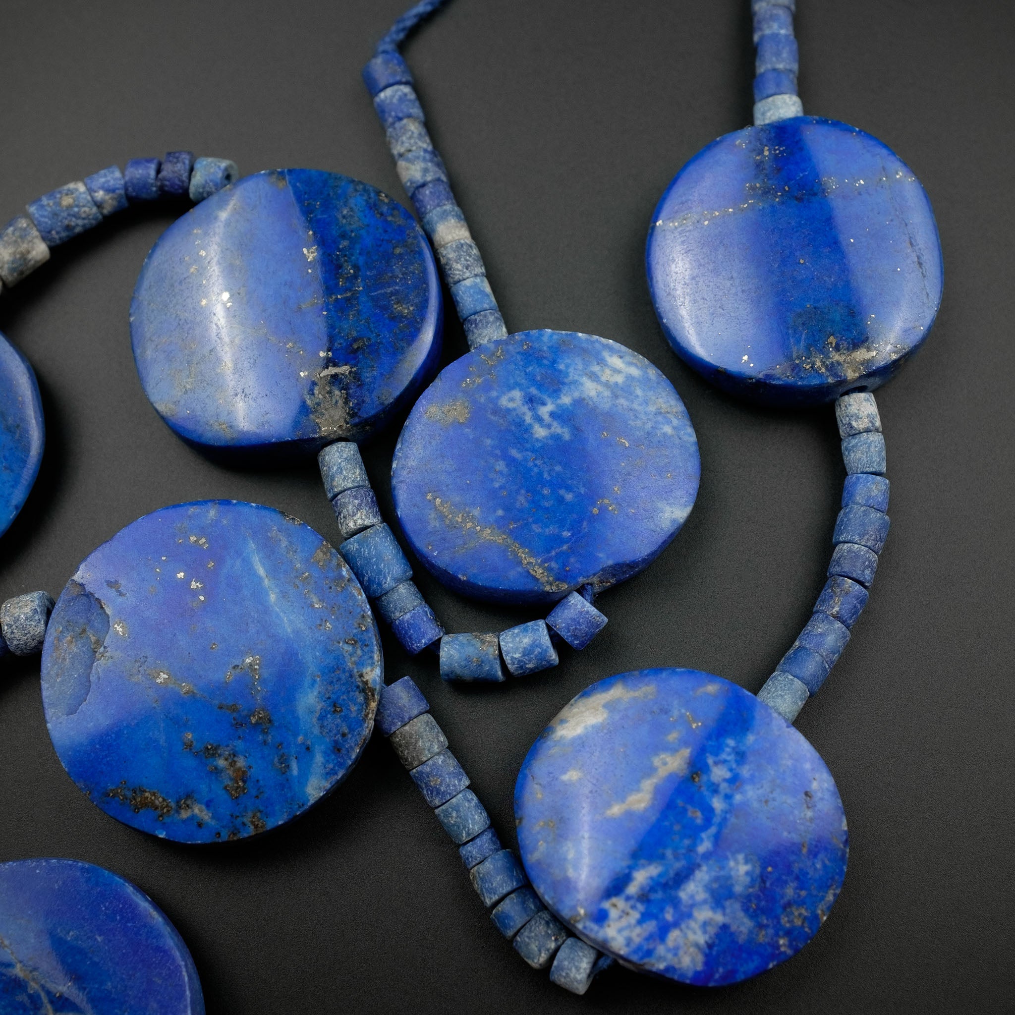 Lapis Lazuli Disc Necklace, Afghanistan - B