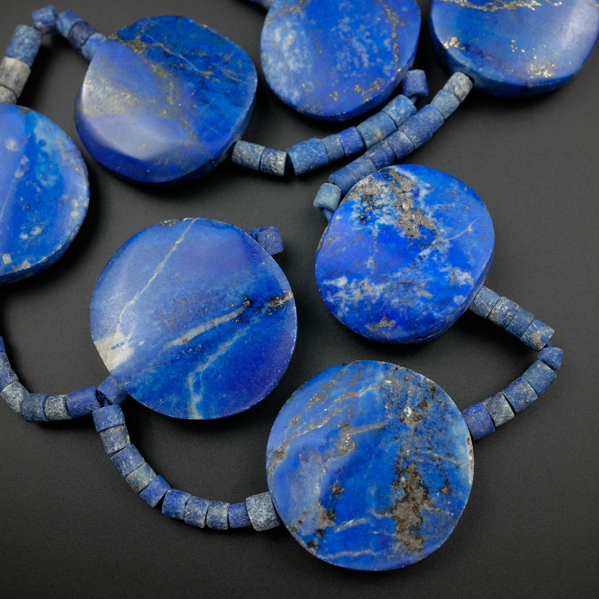 Lapis Lazuli Disc Necklace, Afghanistan - B