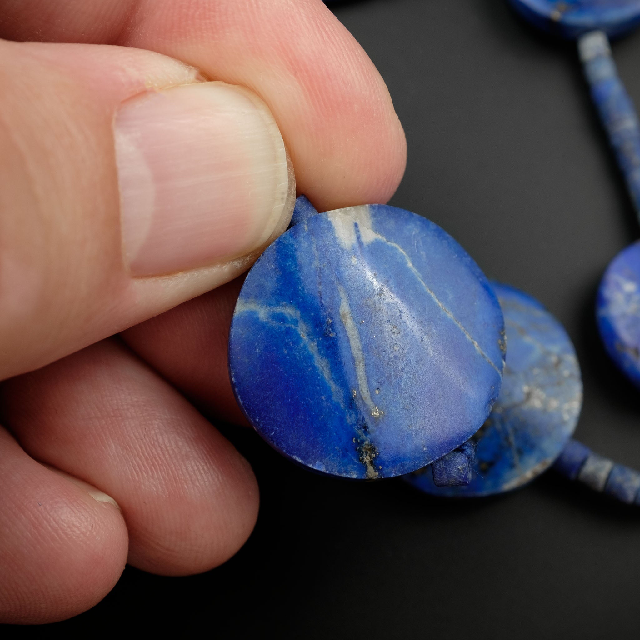 Lapis Lazuli Disc Necklace, Afghanistan - B