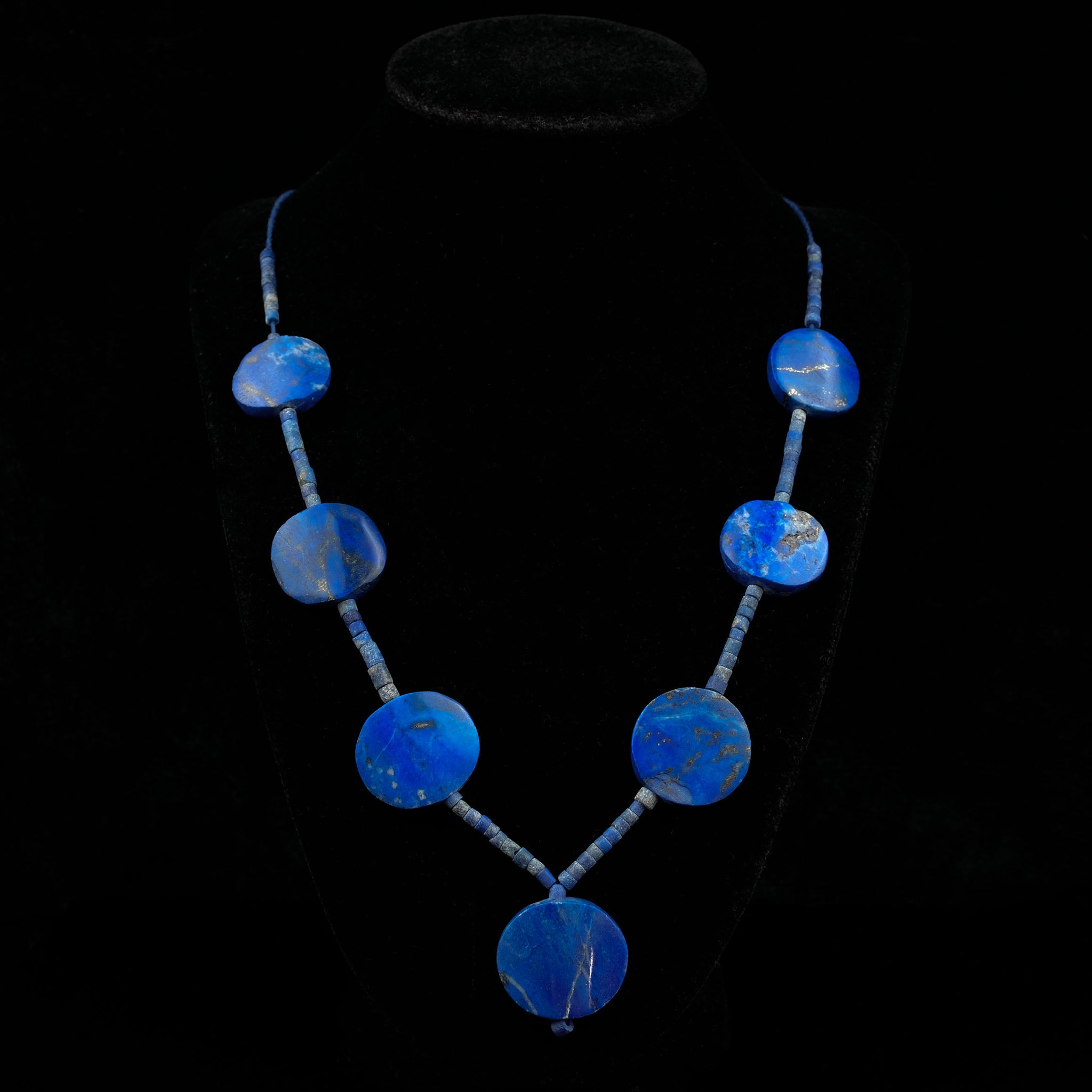 Lapis Lazuli Disc Necklace, Afghanistan - B