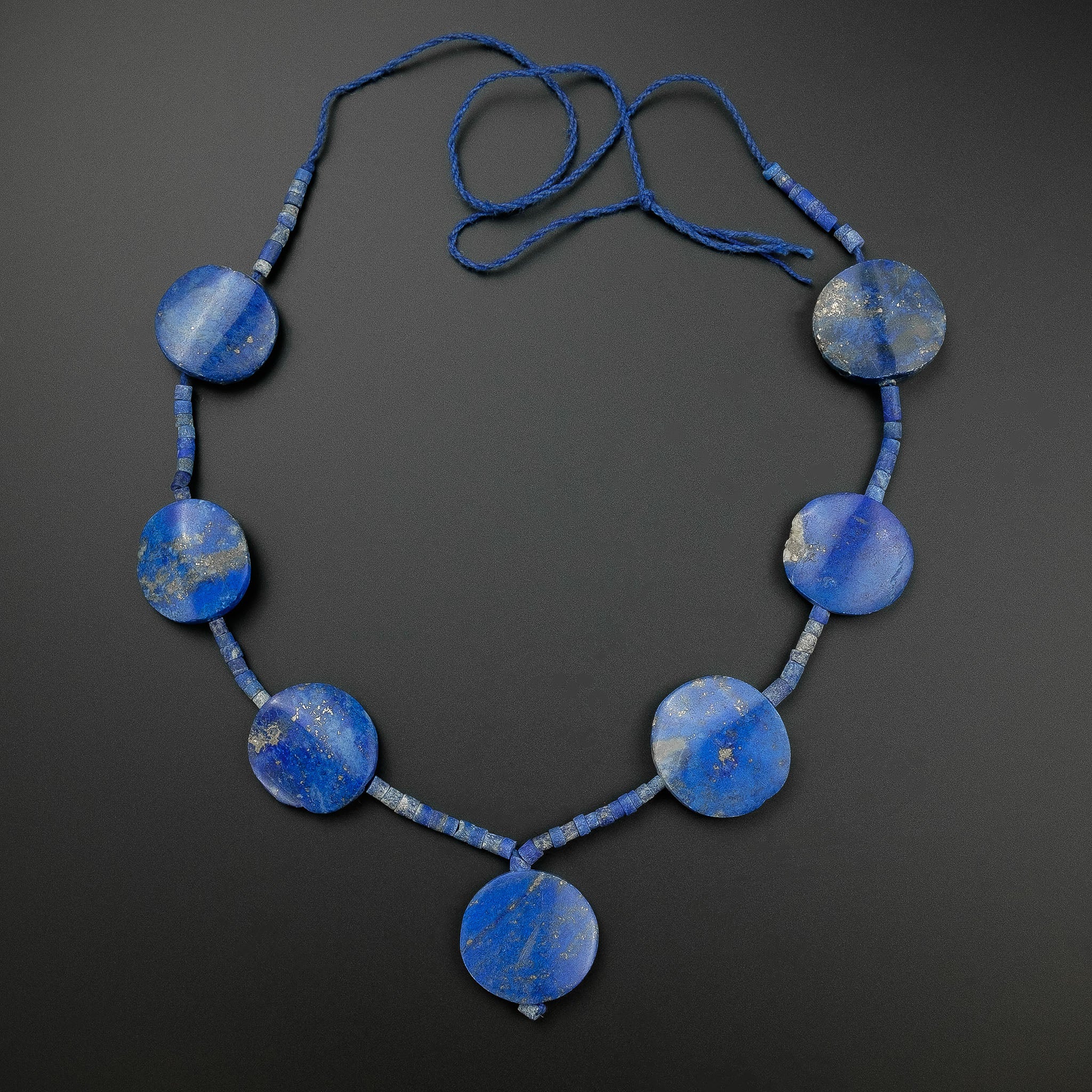 Lapis Lazuli Disc Necklace, Afghanistan - C