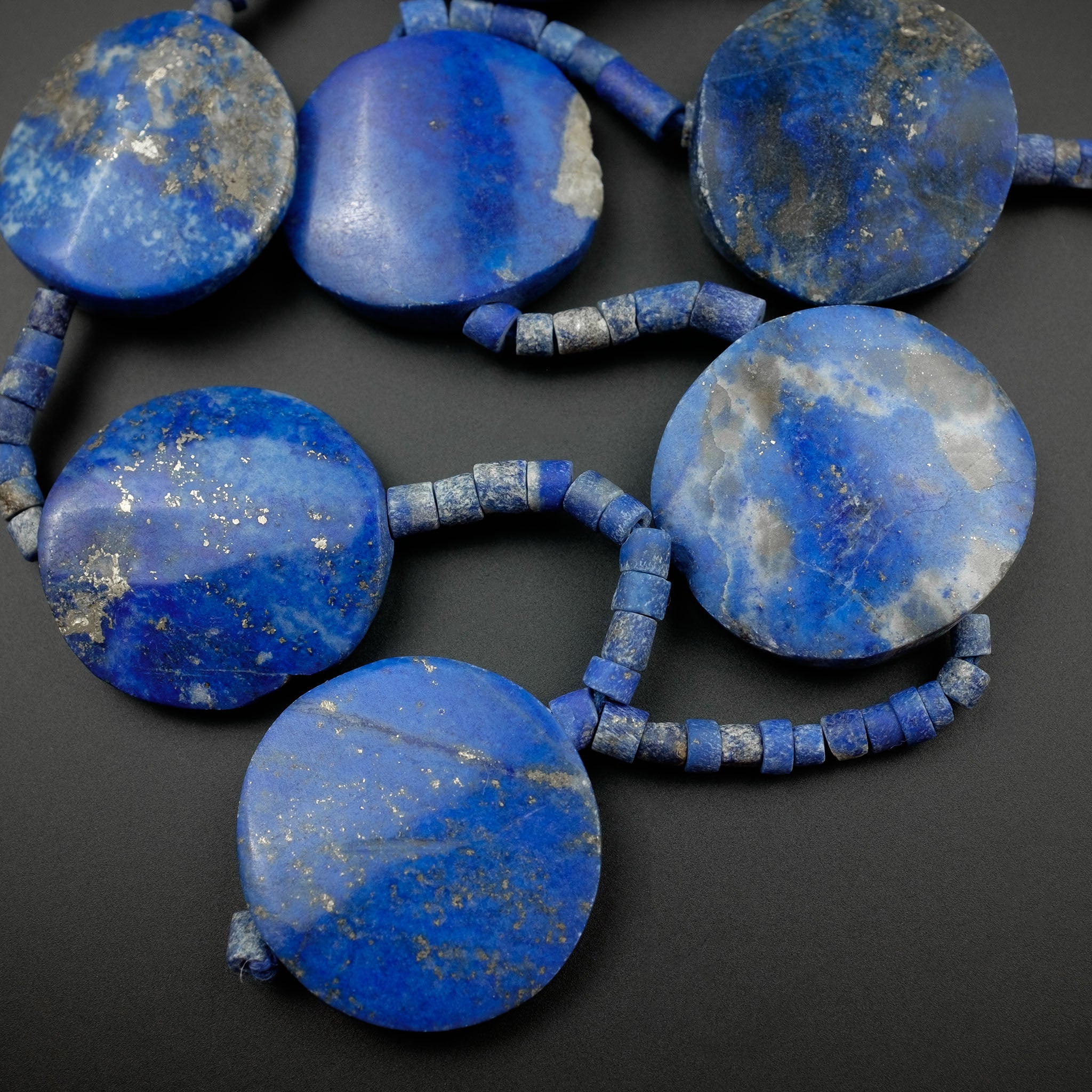 Lapis Lazuli Disc Necklace, Afghanistan - C