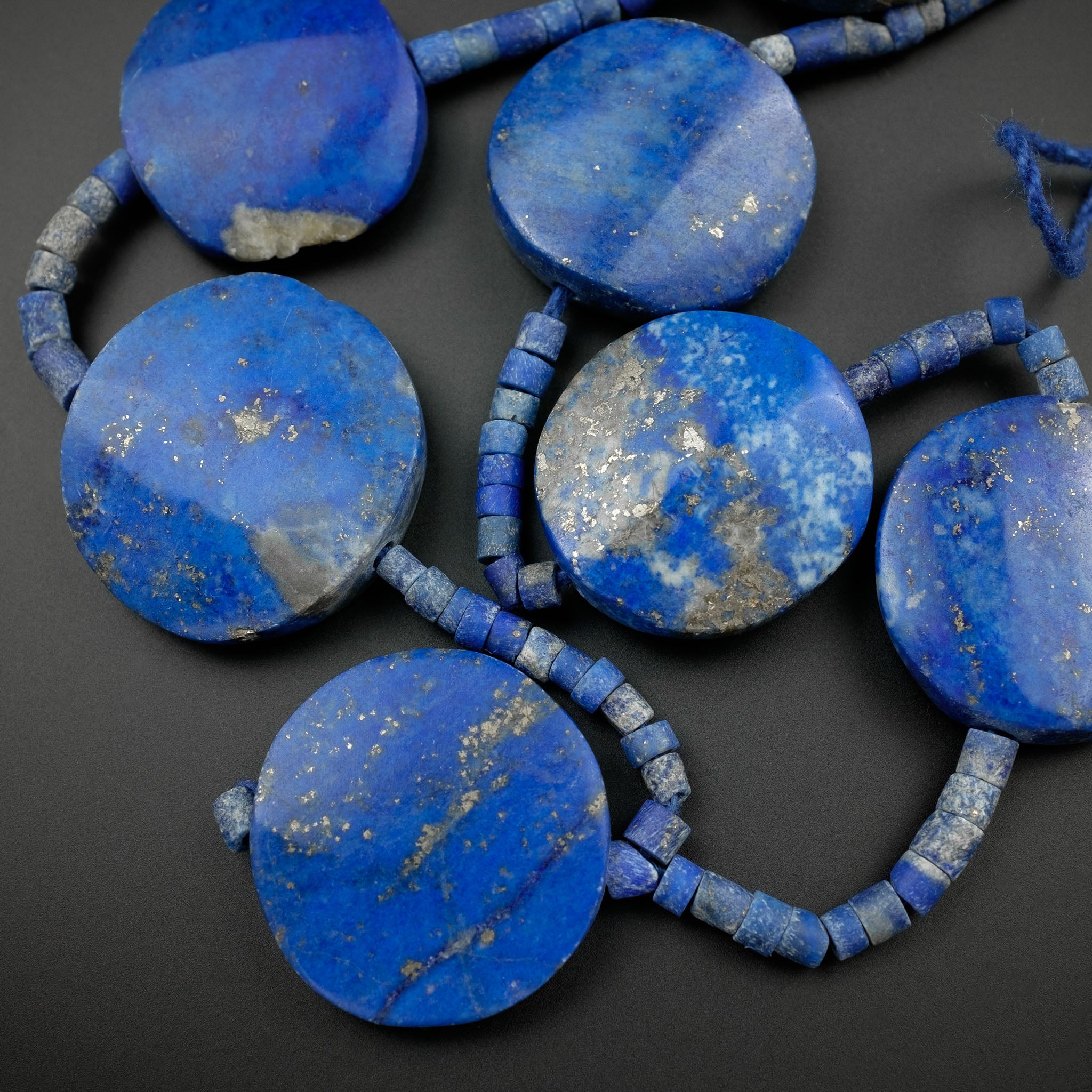 Lapis Lazuli Disc Necklace, Afghanistan - C