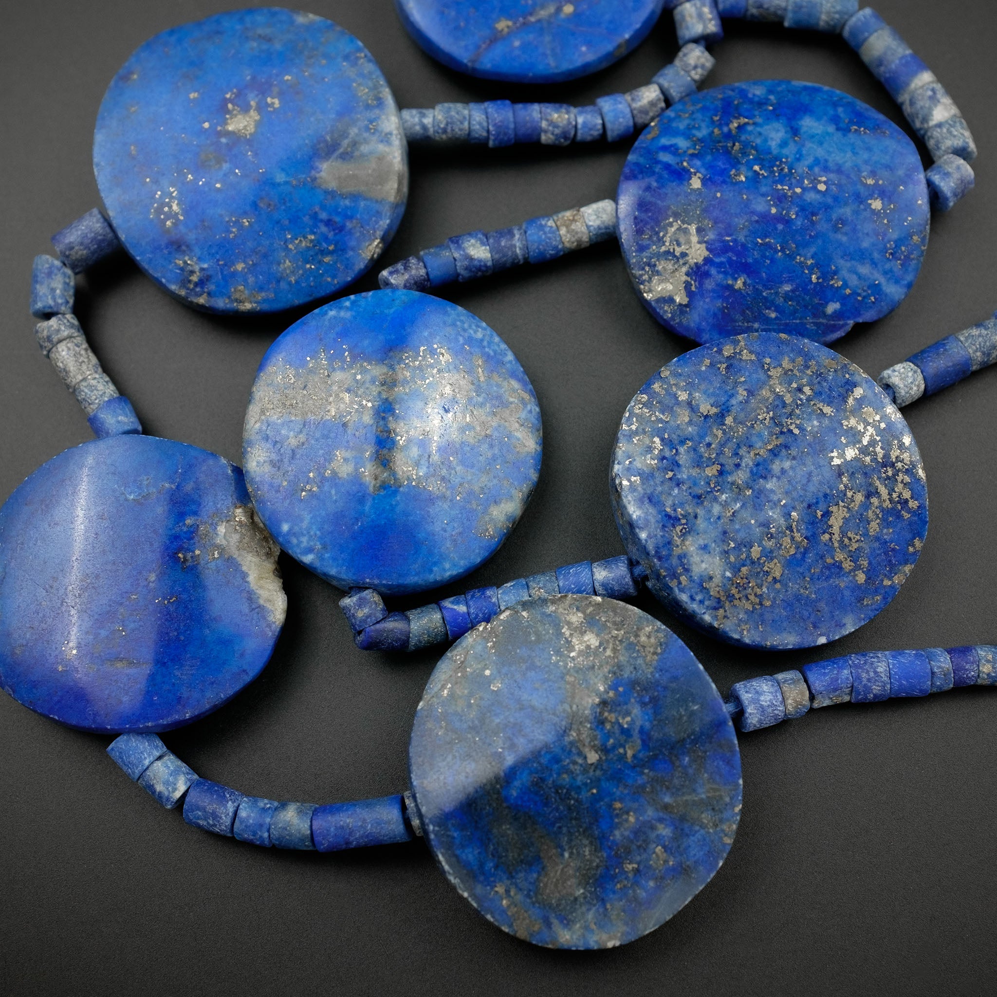 Lapis Lazuli Disc Necklace, Afghanistan - C