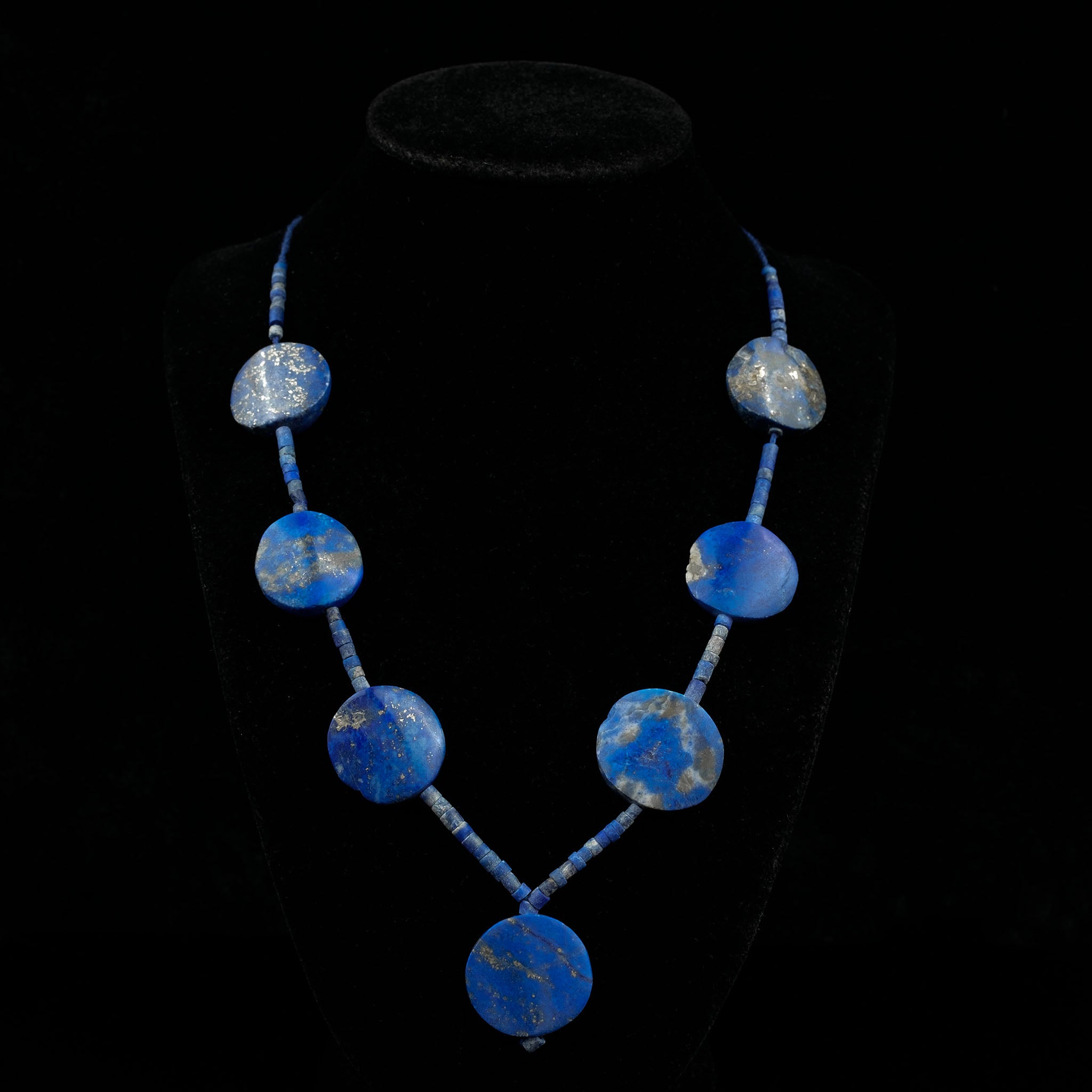 Lapis Lazuli Disc Necklace, Afghanistan - C