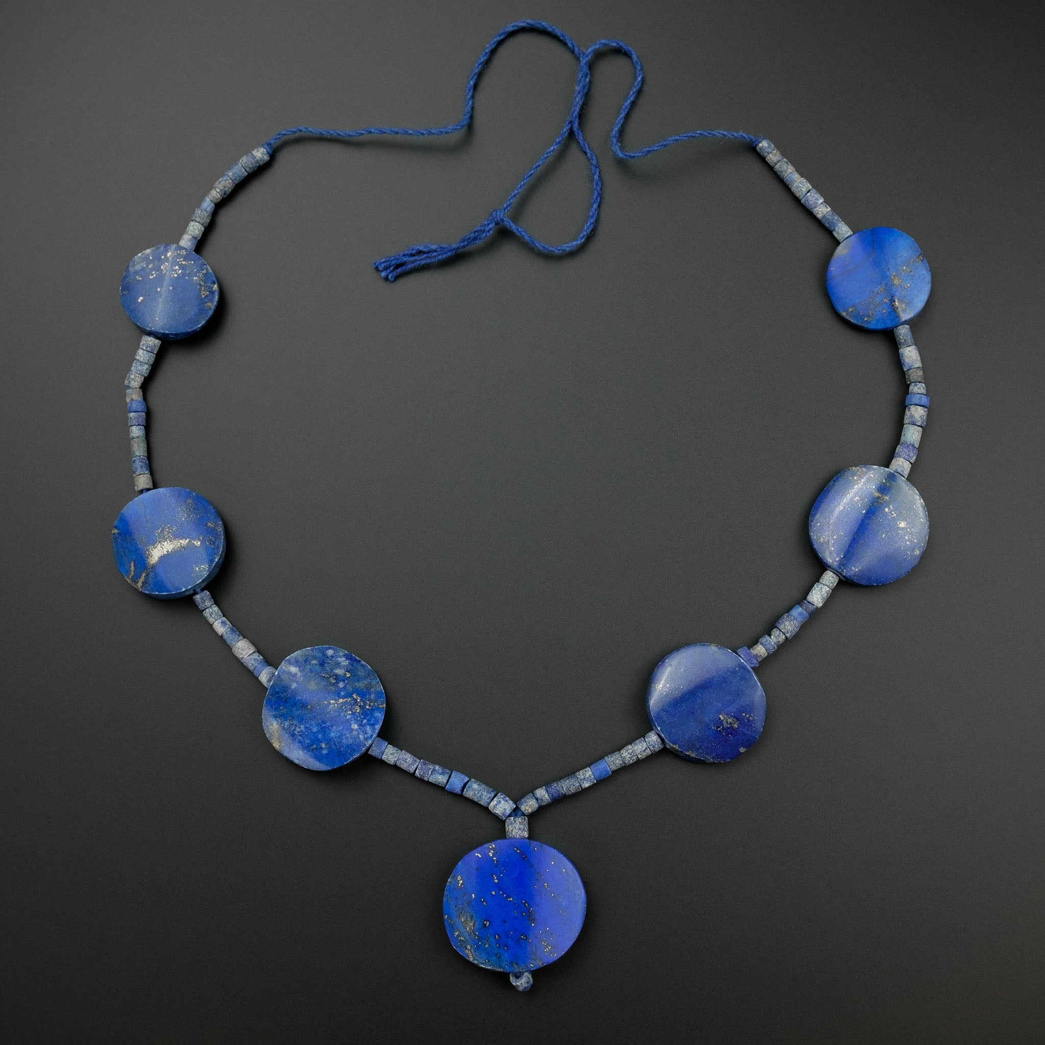 Lapis Lazuli Disc Necklace, Afghanistan - A