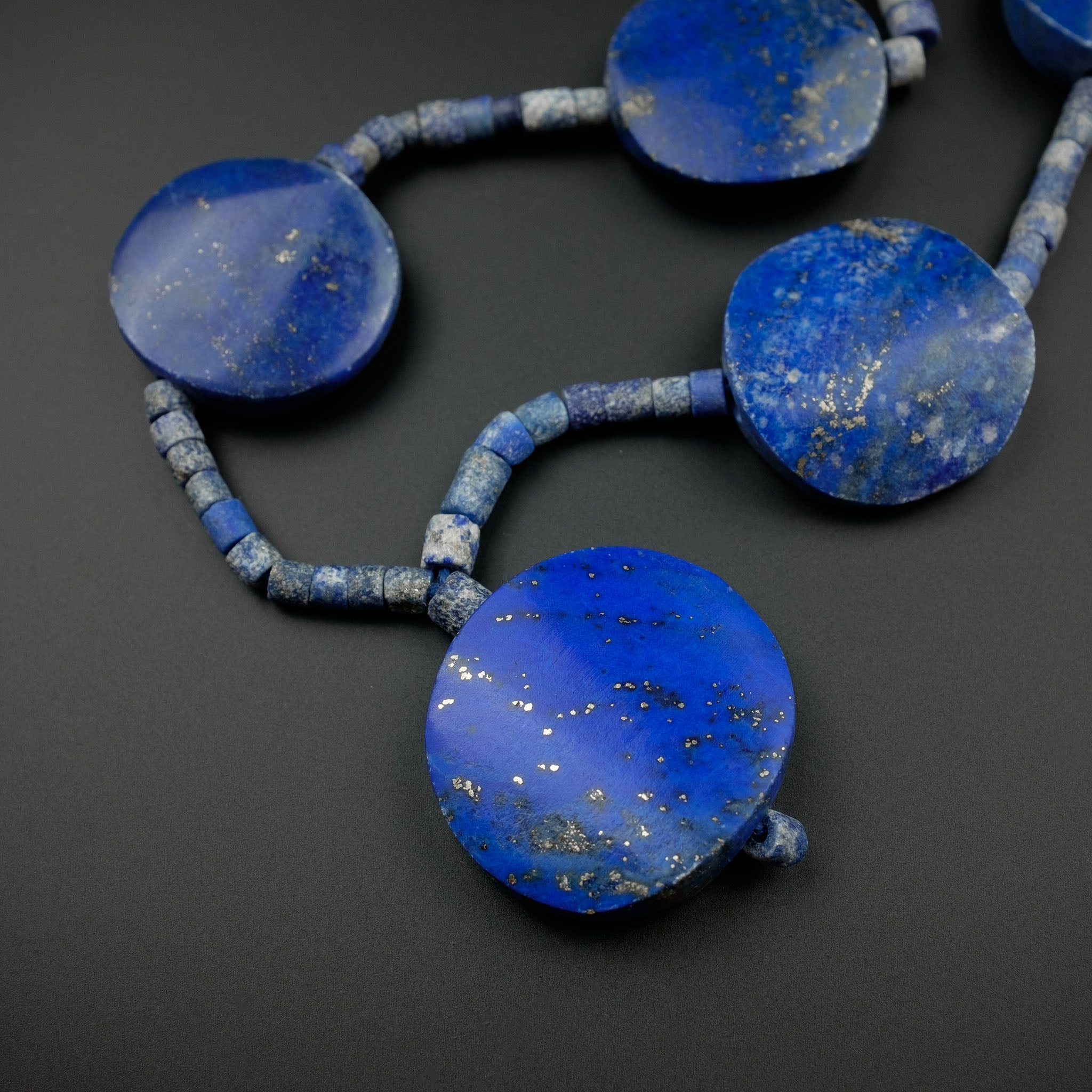 Lapis Lazuli Disc Necklace, Afghanistan - A