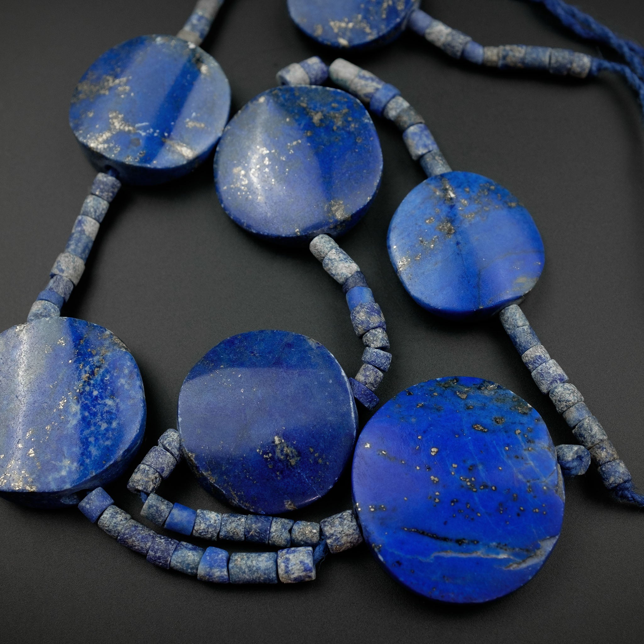 Lapis Lazuli Disc Necklace, Afghanistan - A