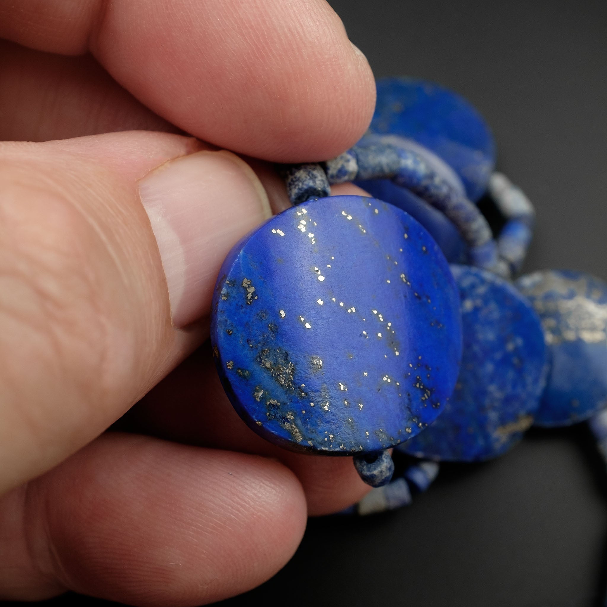 Lapis Lazuli Disc Necklace, Afghanistan - A