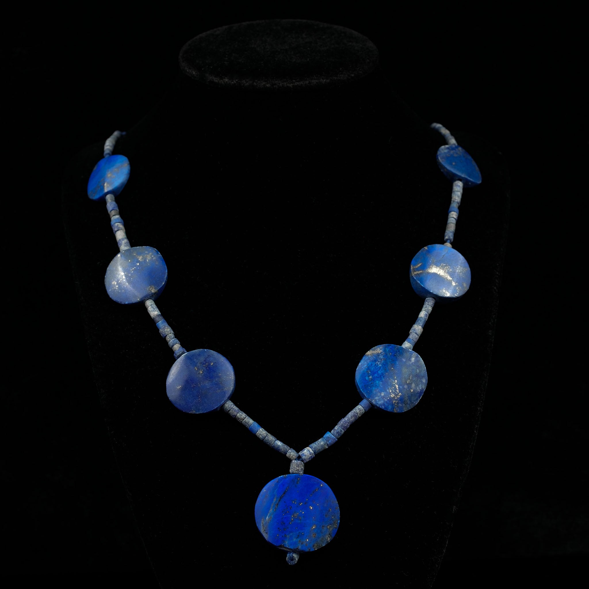 Lapis Lazuli Disc Necklace, Afghanistan - A