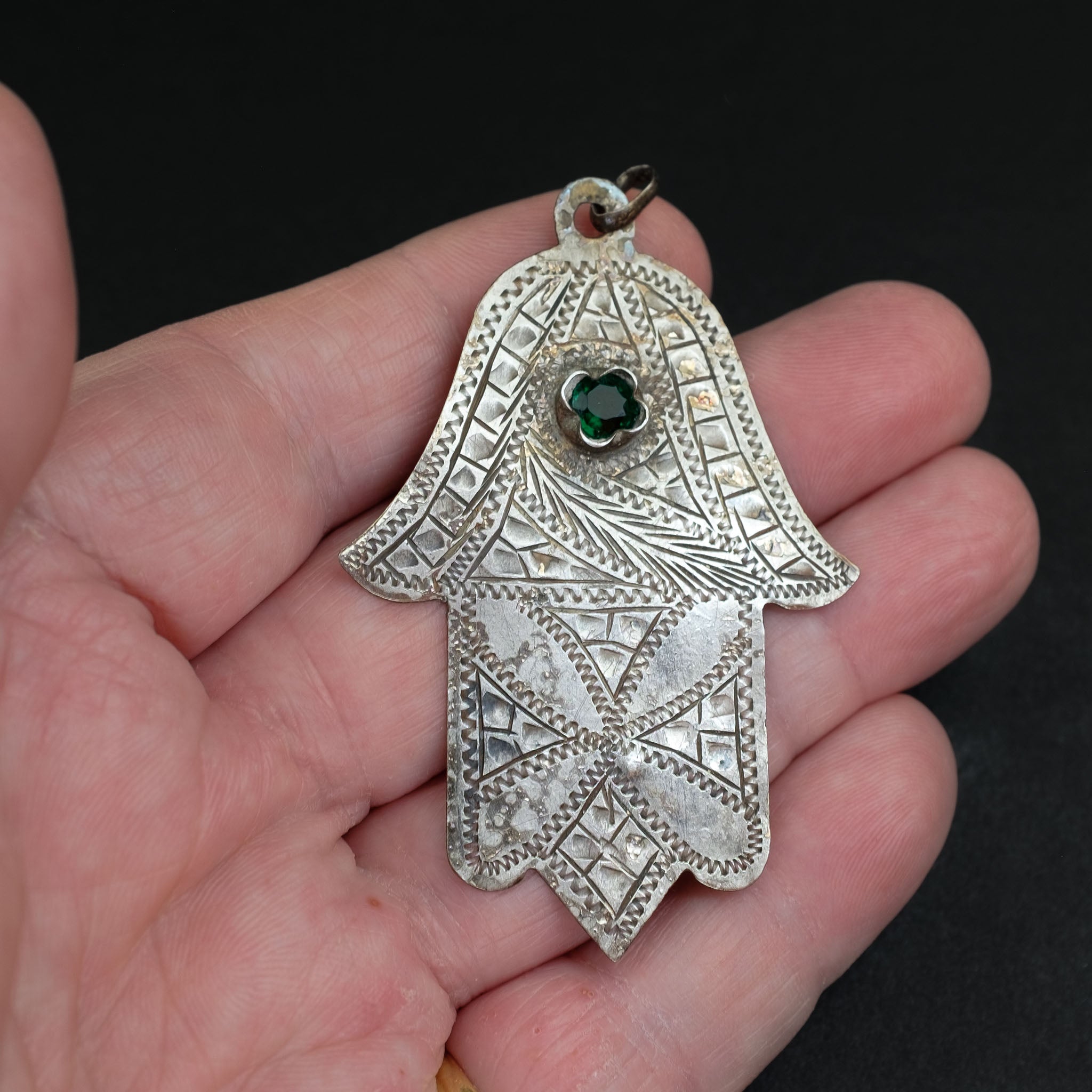 Old Moroccan Silver Khamsa (Hamsa) Pendant – Hallmarked