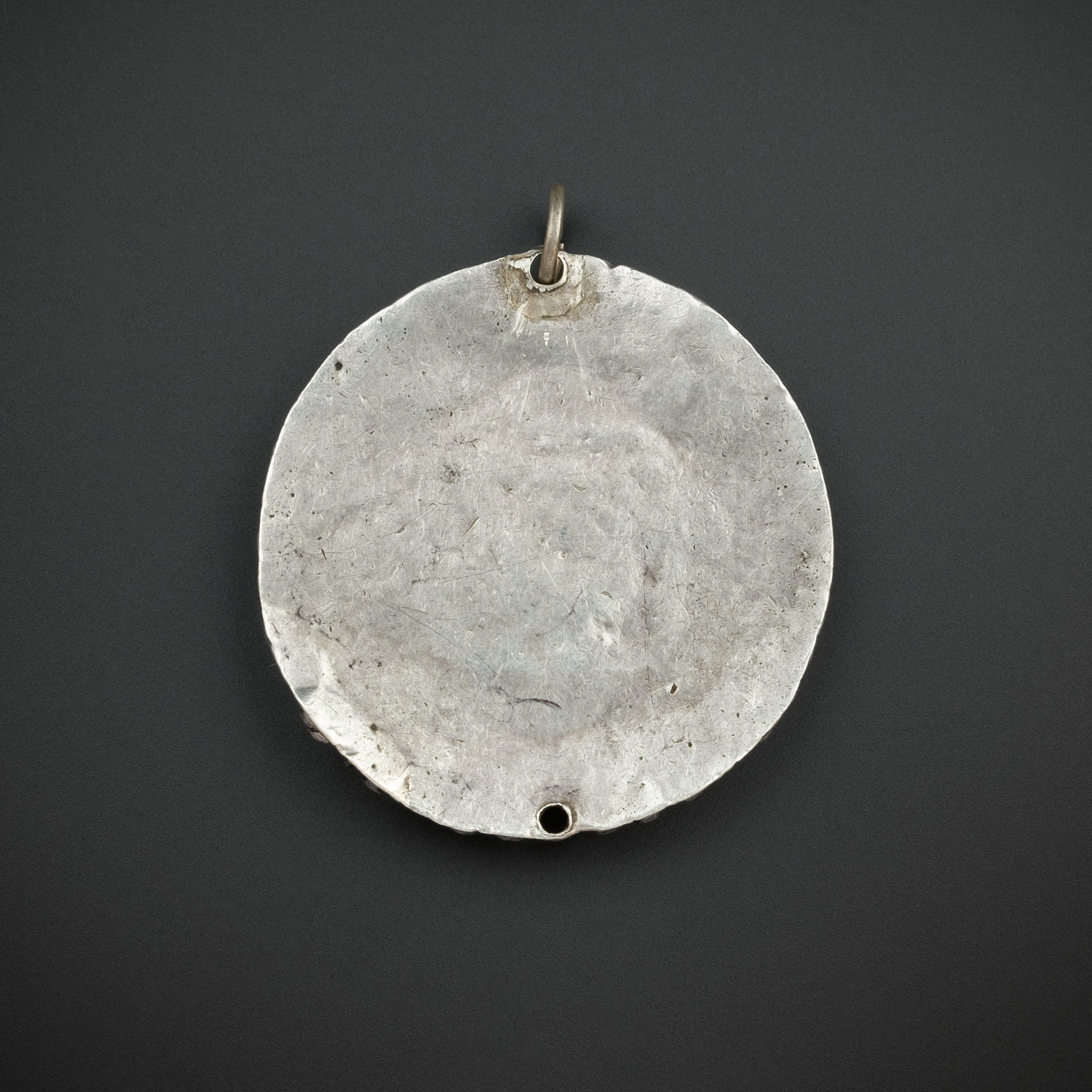 Antique Moroccan Silver Enamelled Pendant