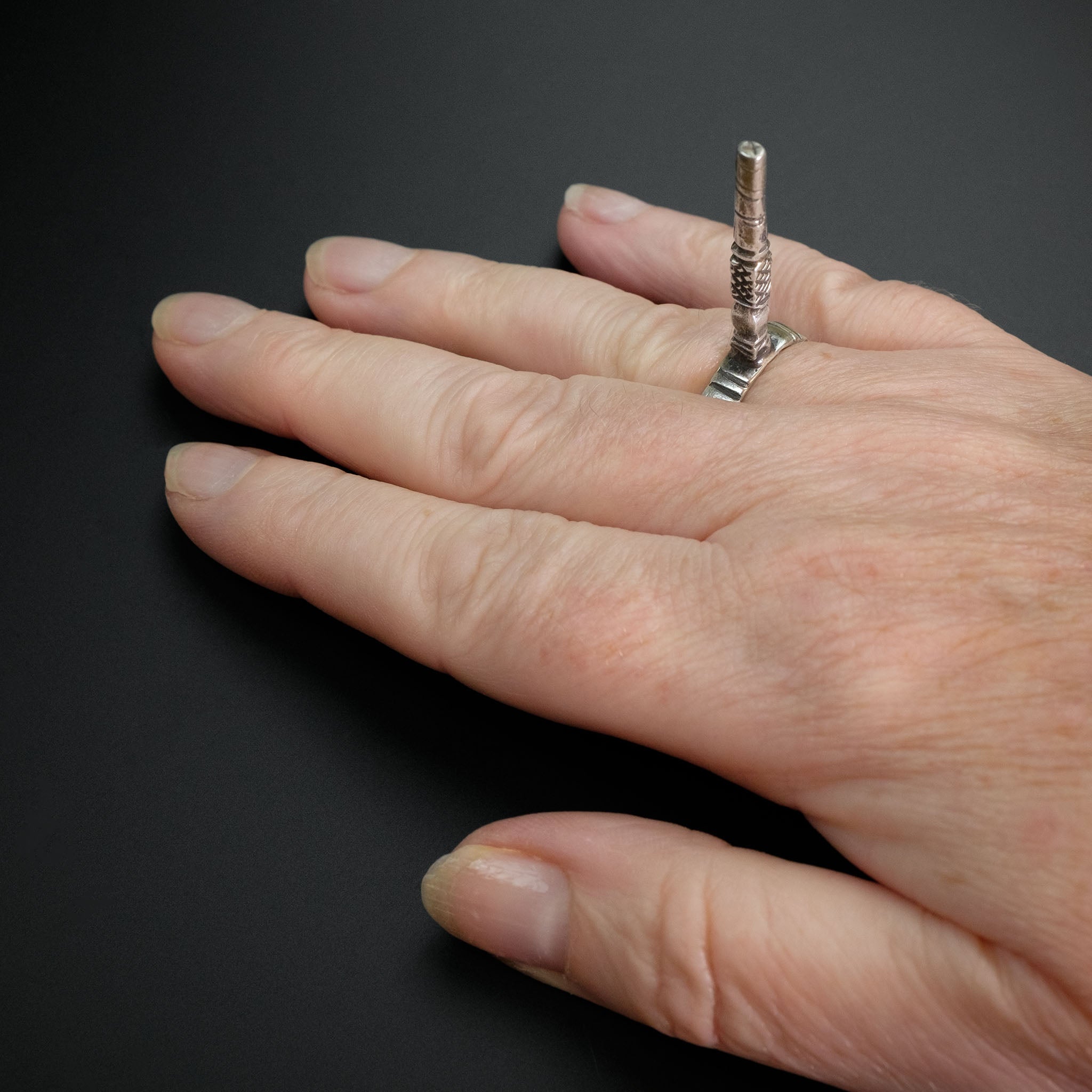 Silver Tuareg Mosque Ring, Mali