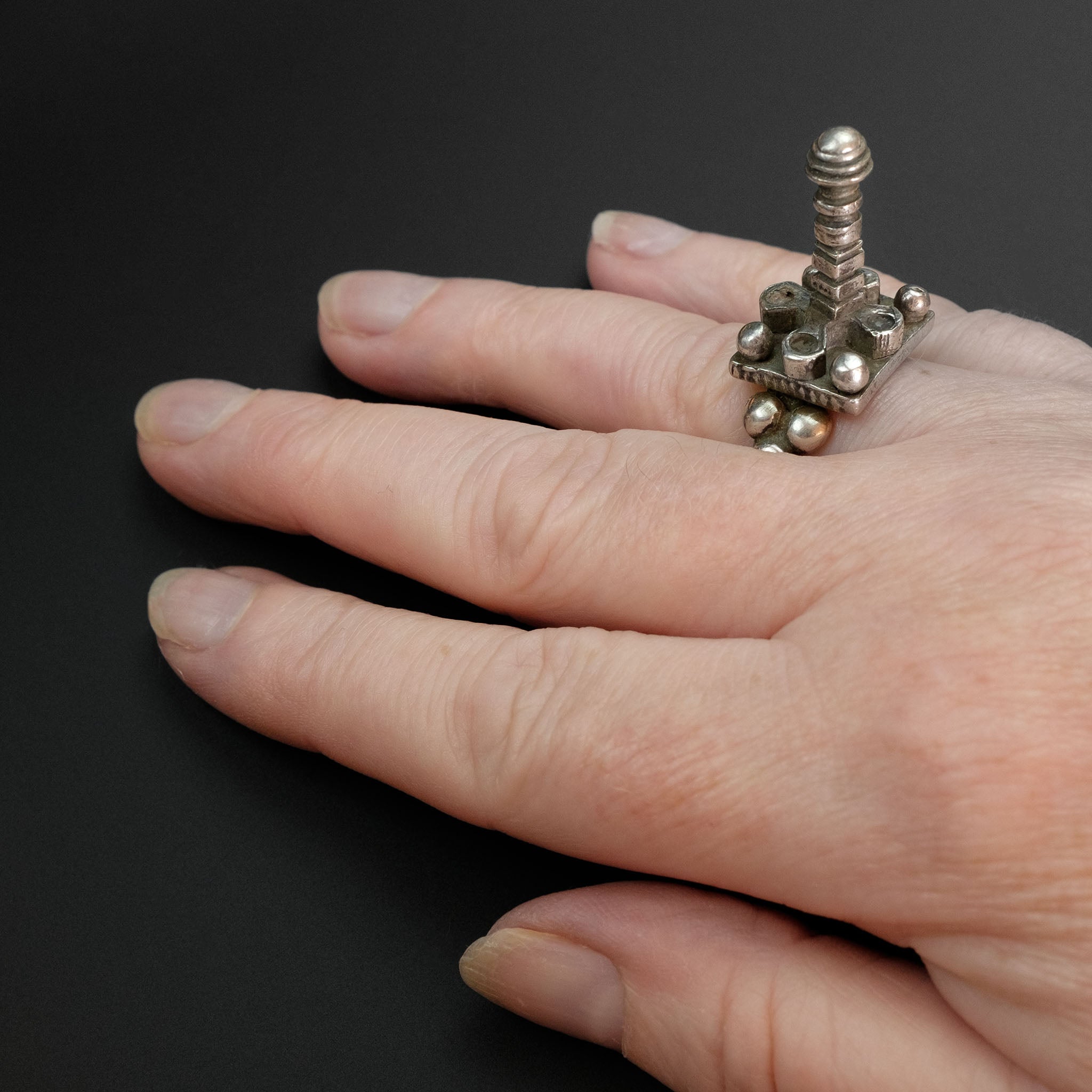 Old Silver Tuareg Mosque Ring, Mali