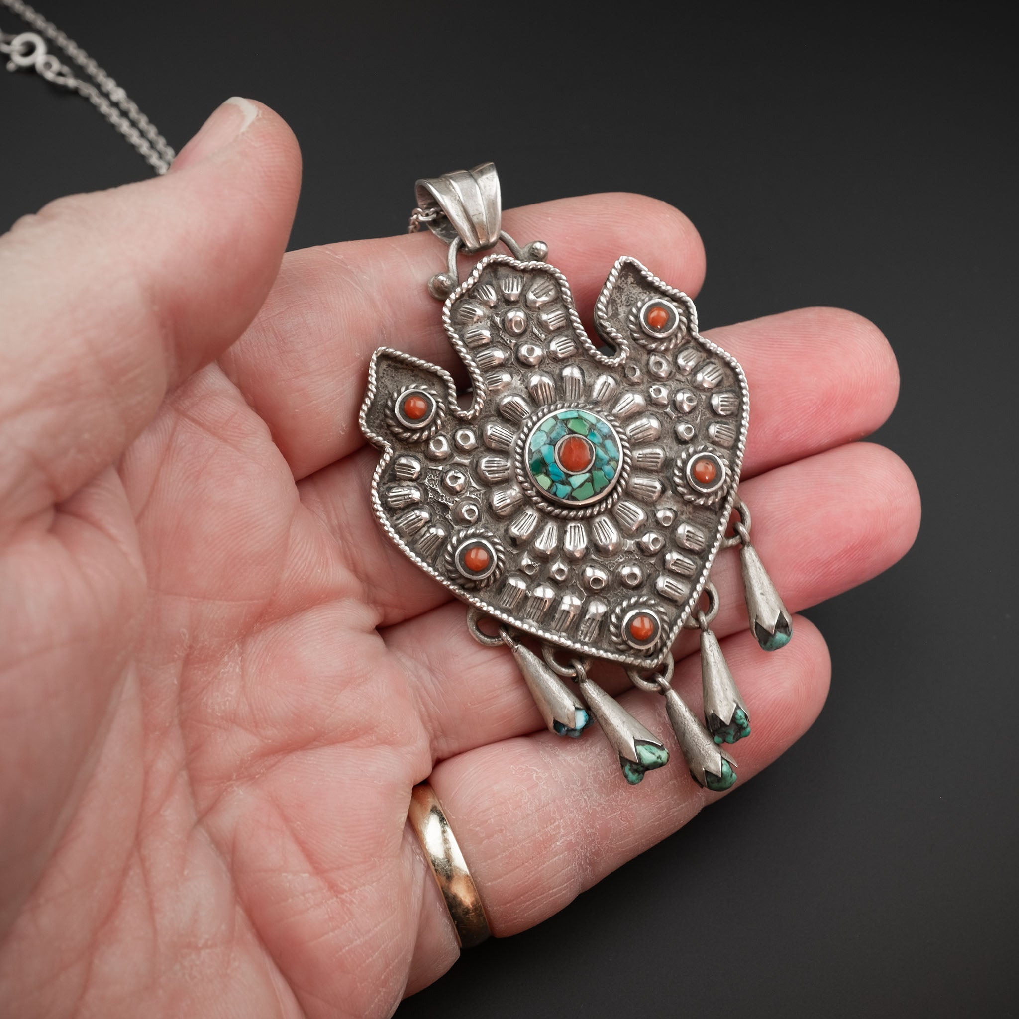 Silver Pendant & Sterling Silver Chain, Nepal