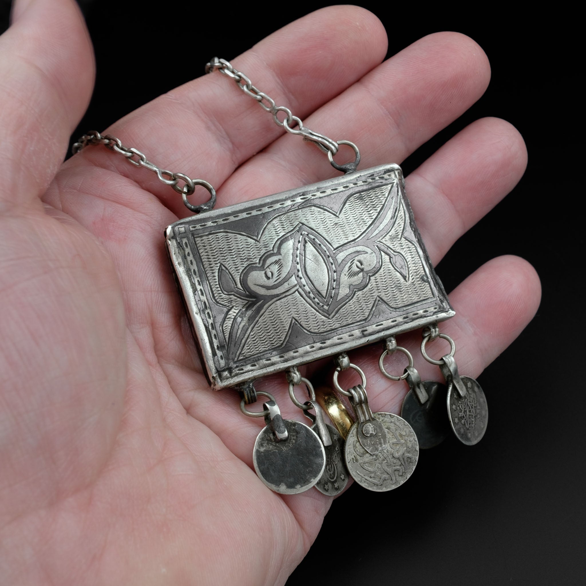 Rare Antique Silver Ottoman Islamic Amulet Pendant