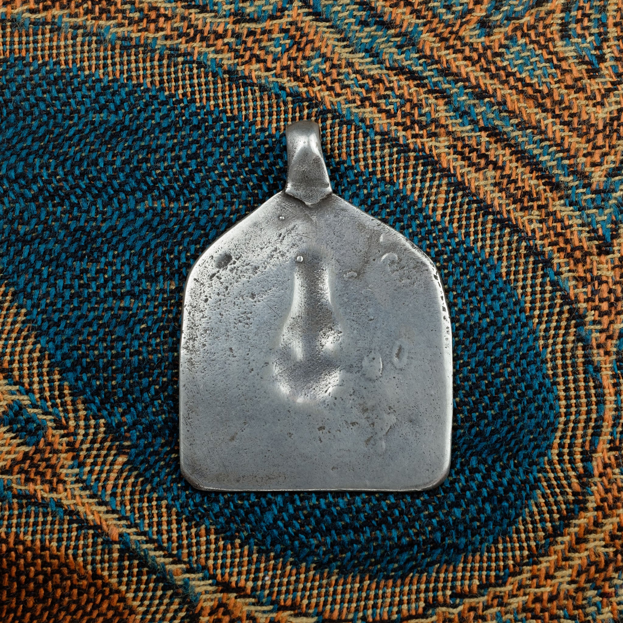 Old Hindu Silver Plaque 'Patri' Amulet, Rajasthan, India