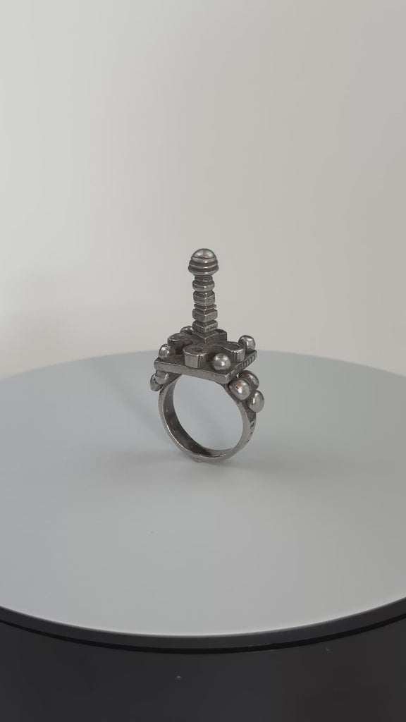 Old Silver Tuareg Mosque Ring