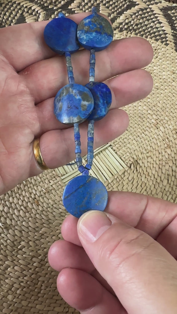 Lapis Lazuli Disc Necklace, Afghanistan - C