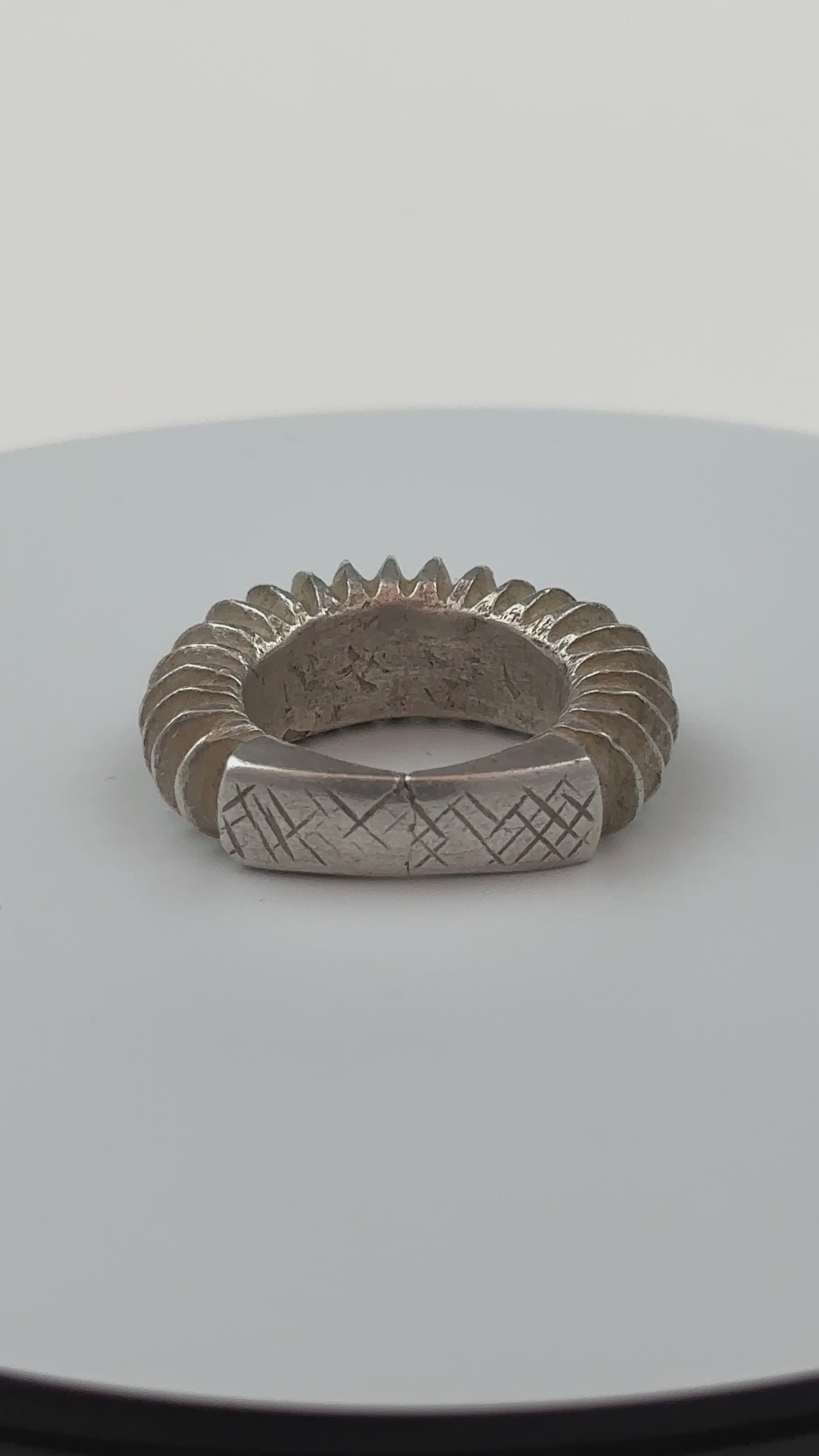 Vintage Silver Fulani Tribal Ring, Mali