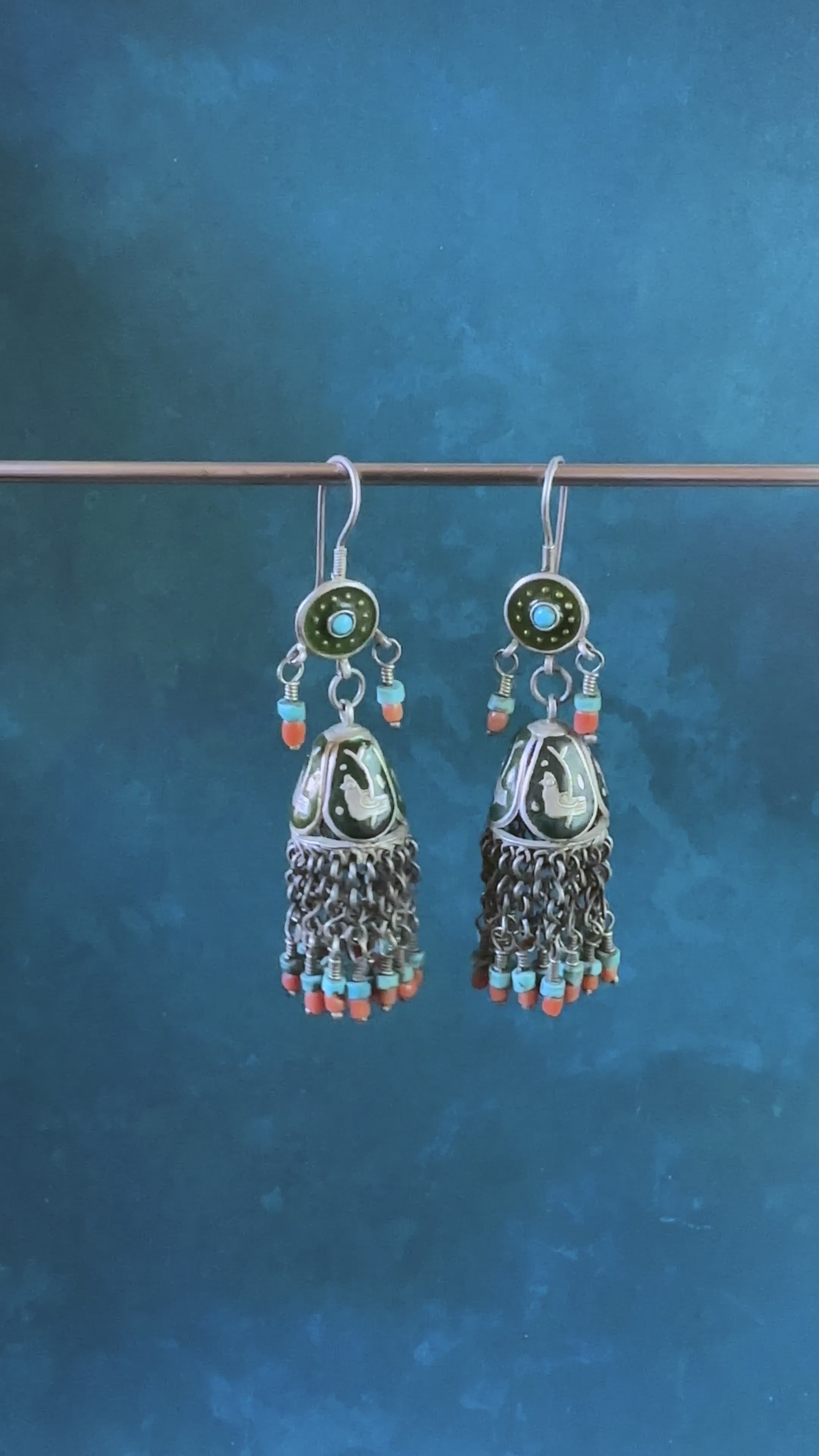 Vintage Silver Uzbek Earrings