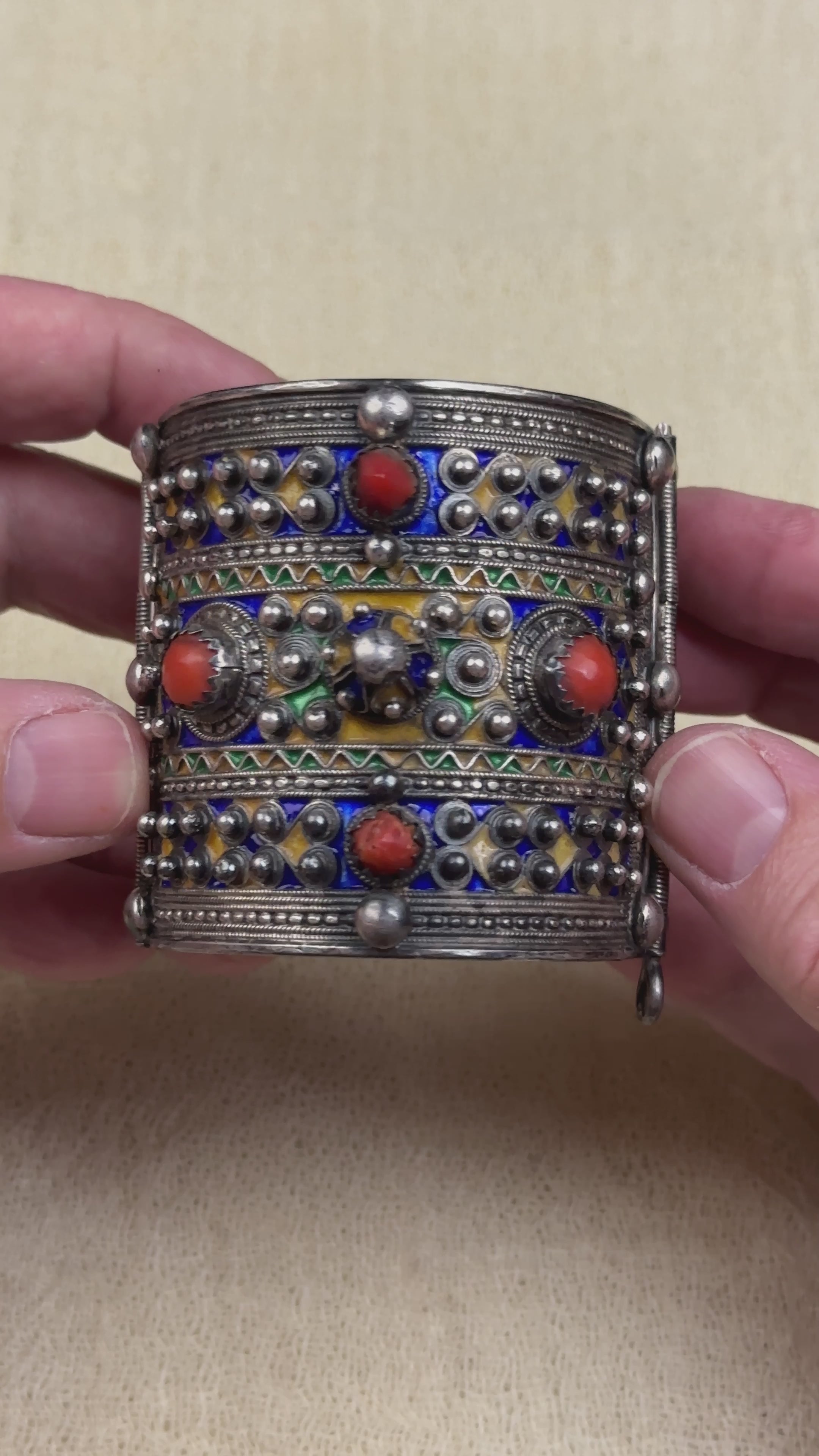 Vintage Silver Kabyle Bracelet, Kabylie Jewelry, Algerian Jewellery