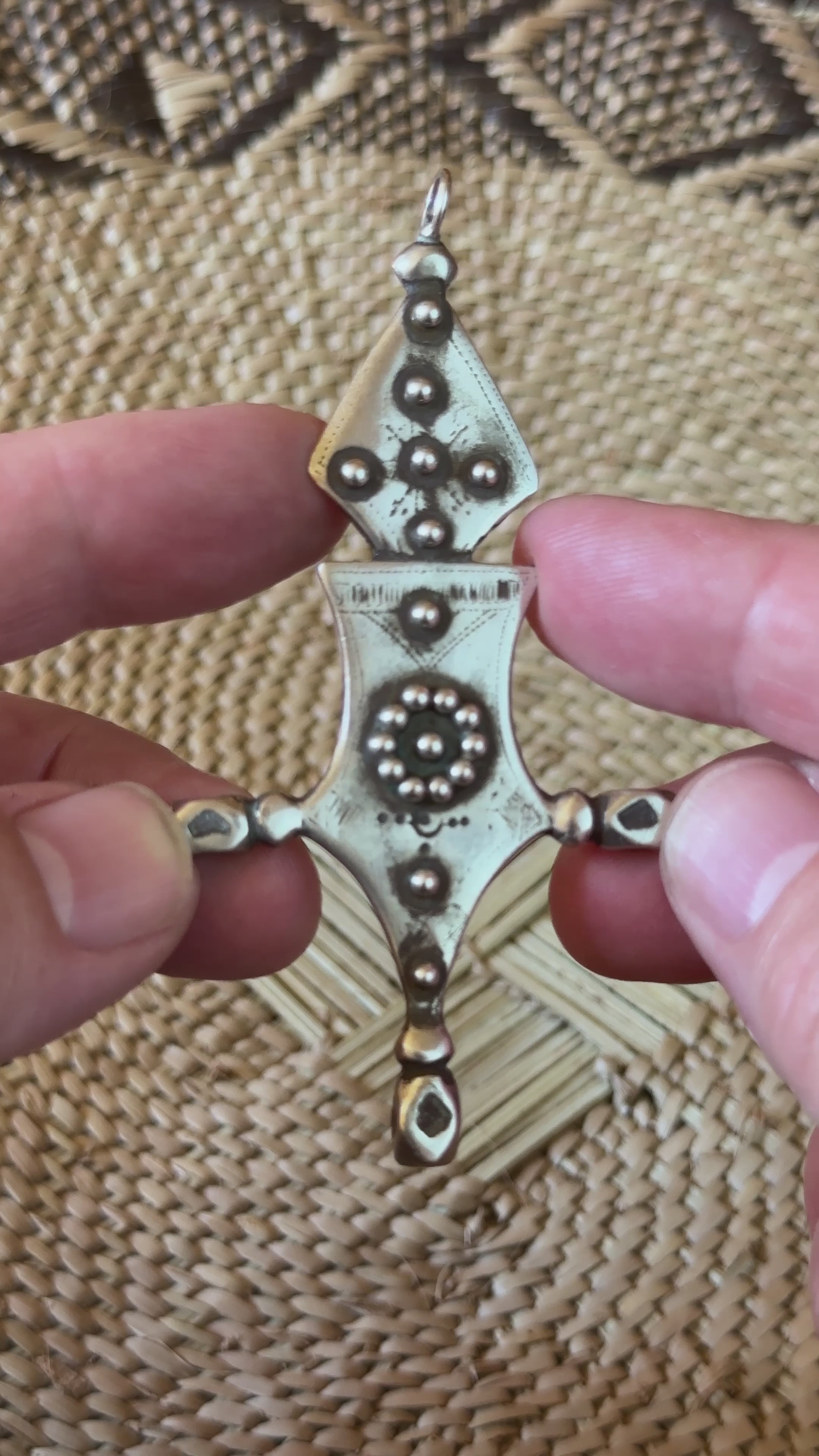 Old Silver Tuareg Cross Pendant