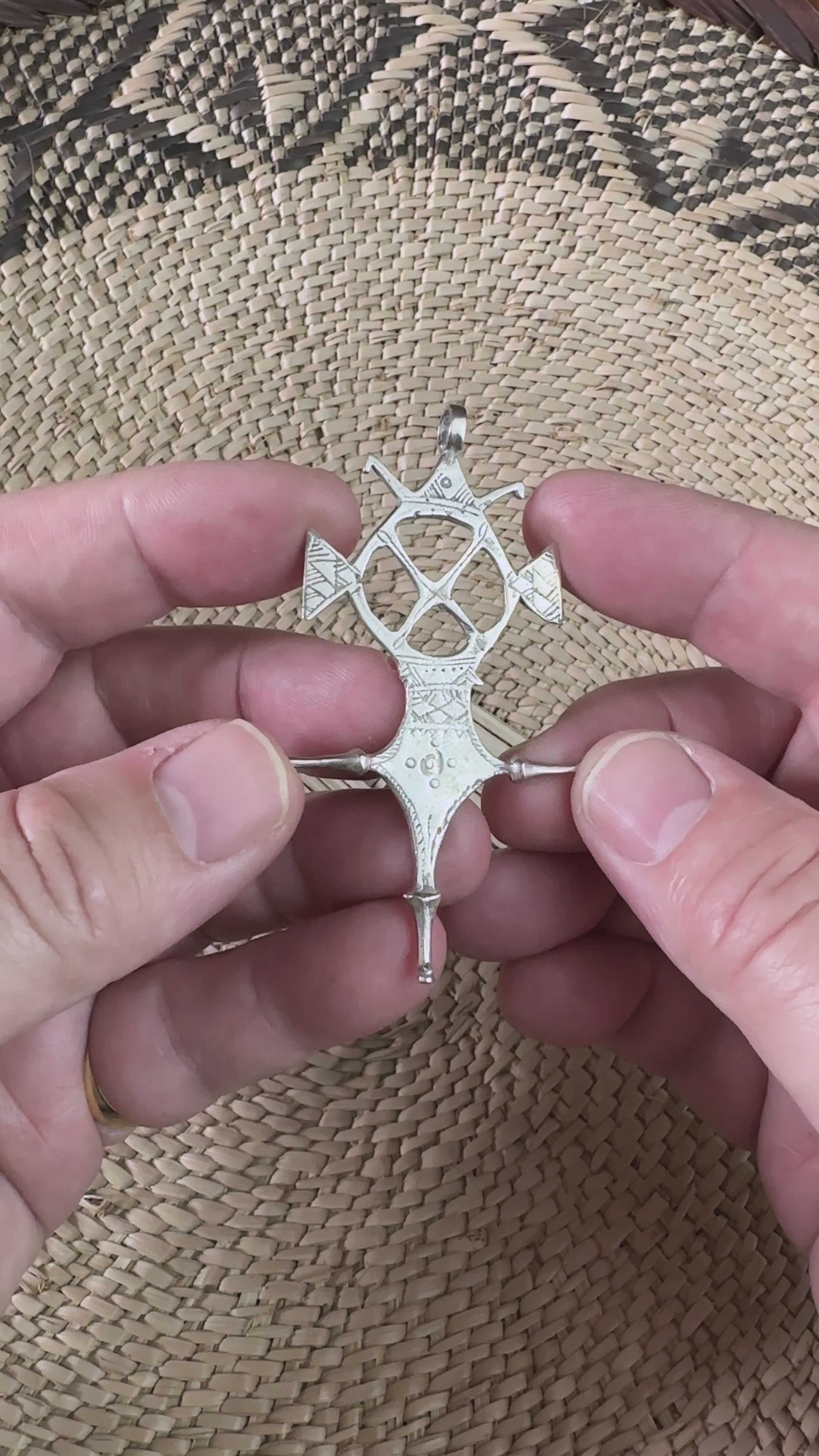 Silver Tuareg-style Cross Pendant, Morocco