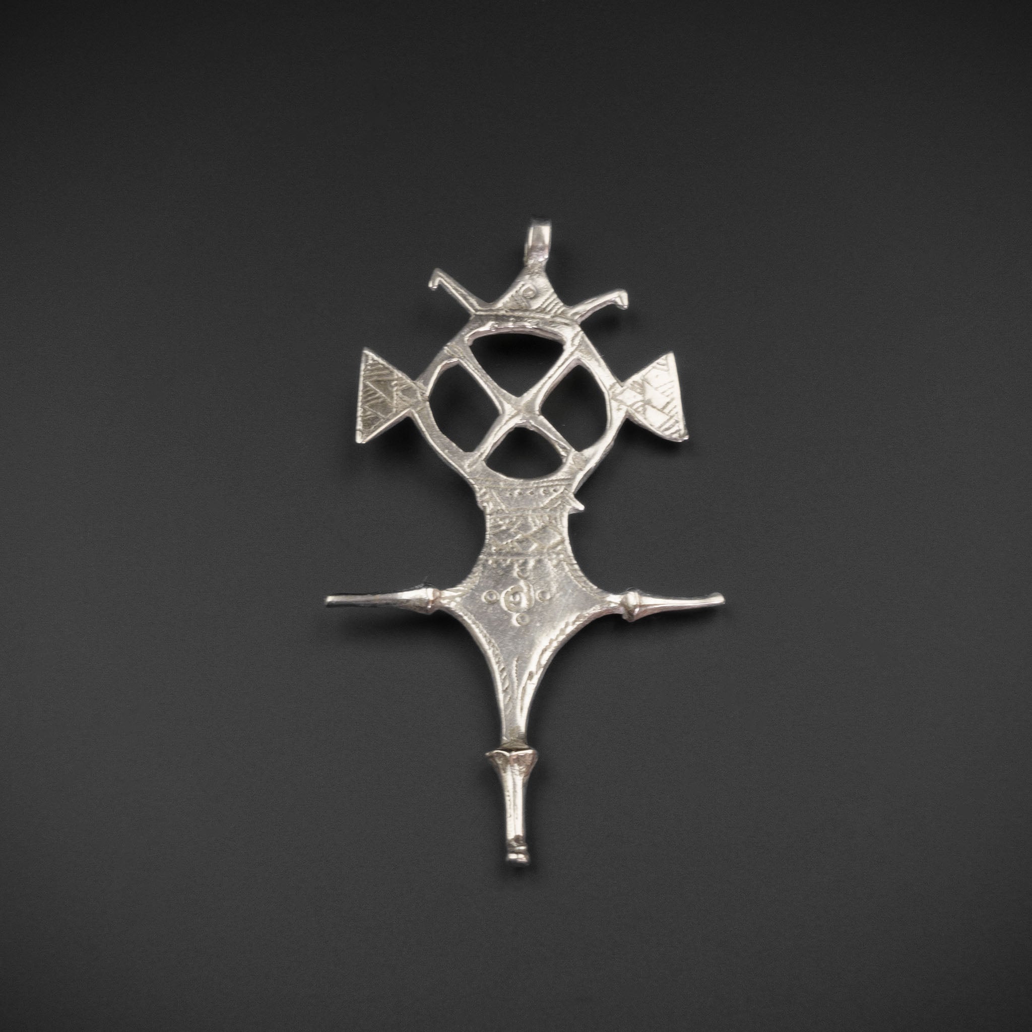 Silver Tuareg-style Cross Pendant, Morocco