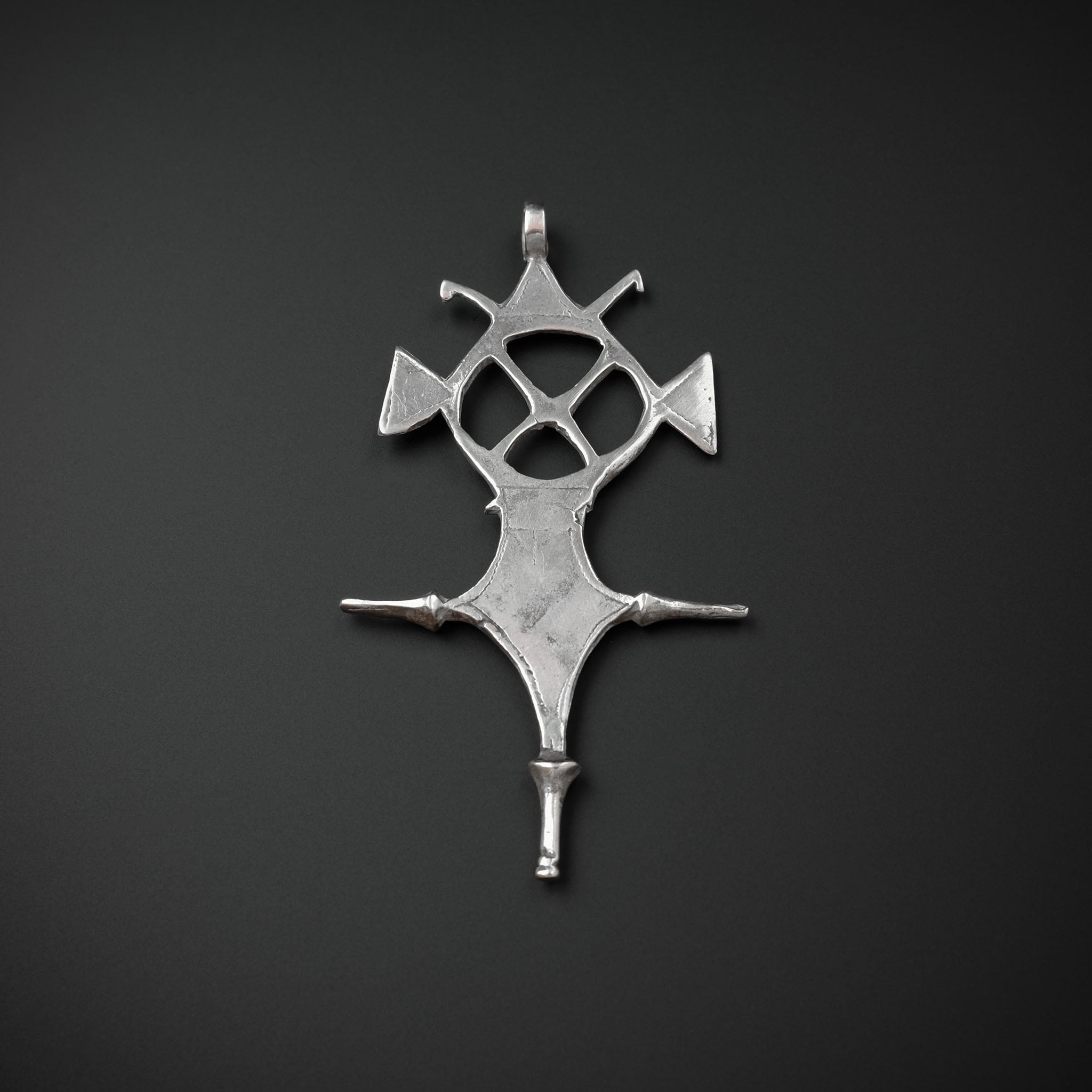 Silver Tuareg-style Cross Pendant, Morocco