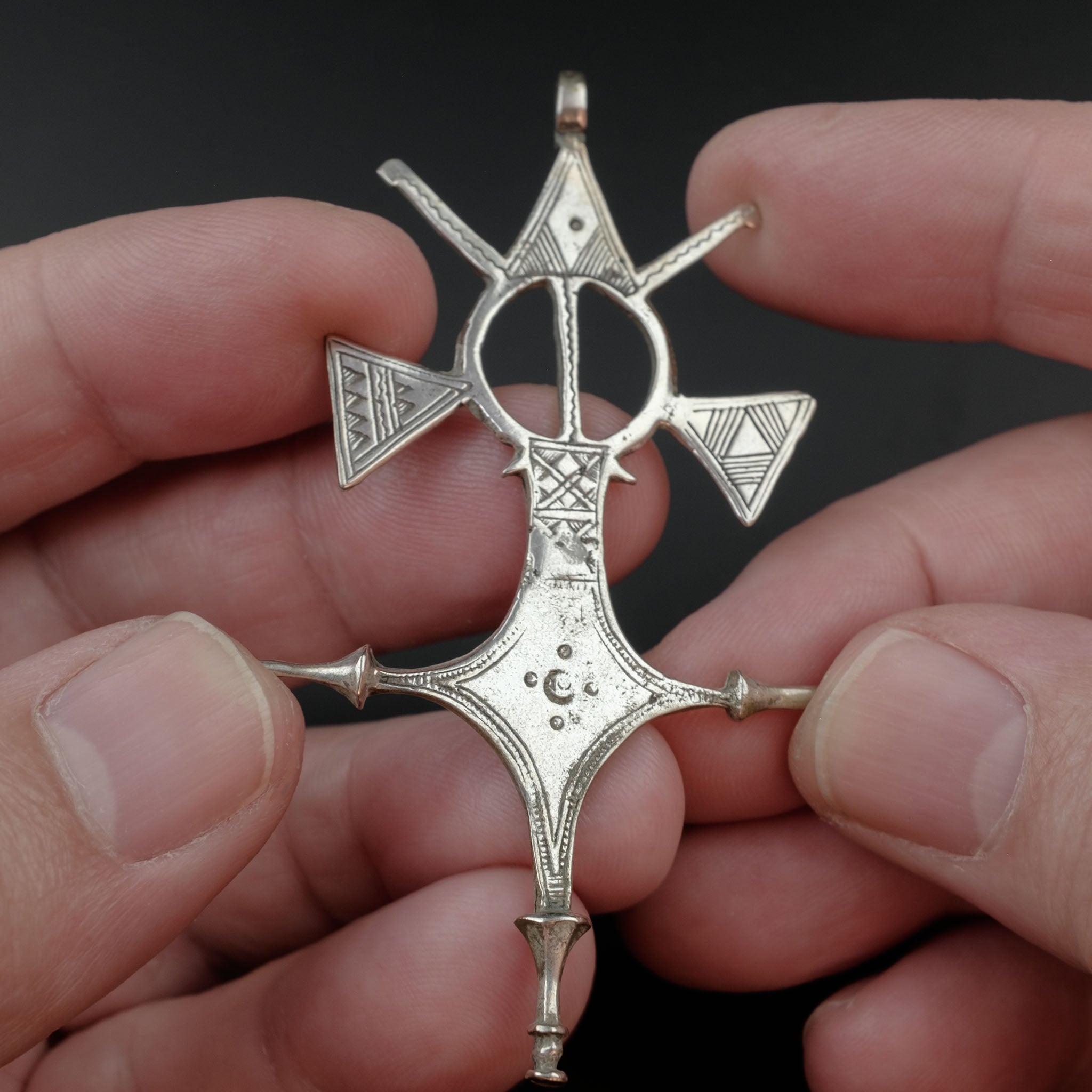 Silver Tuareg  Cross Pendant, Niger