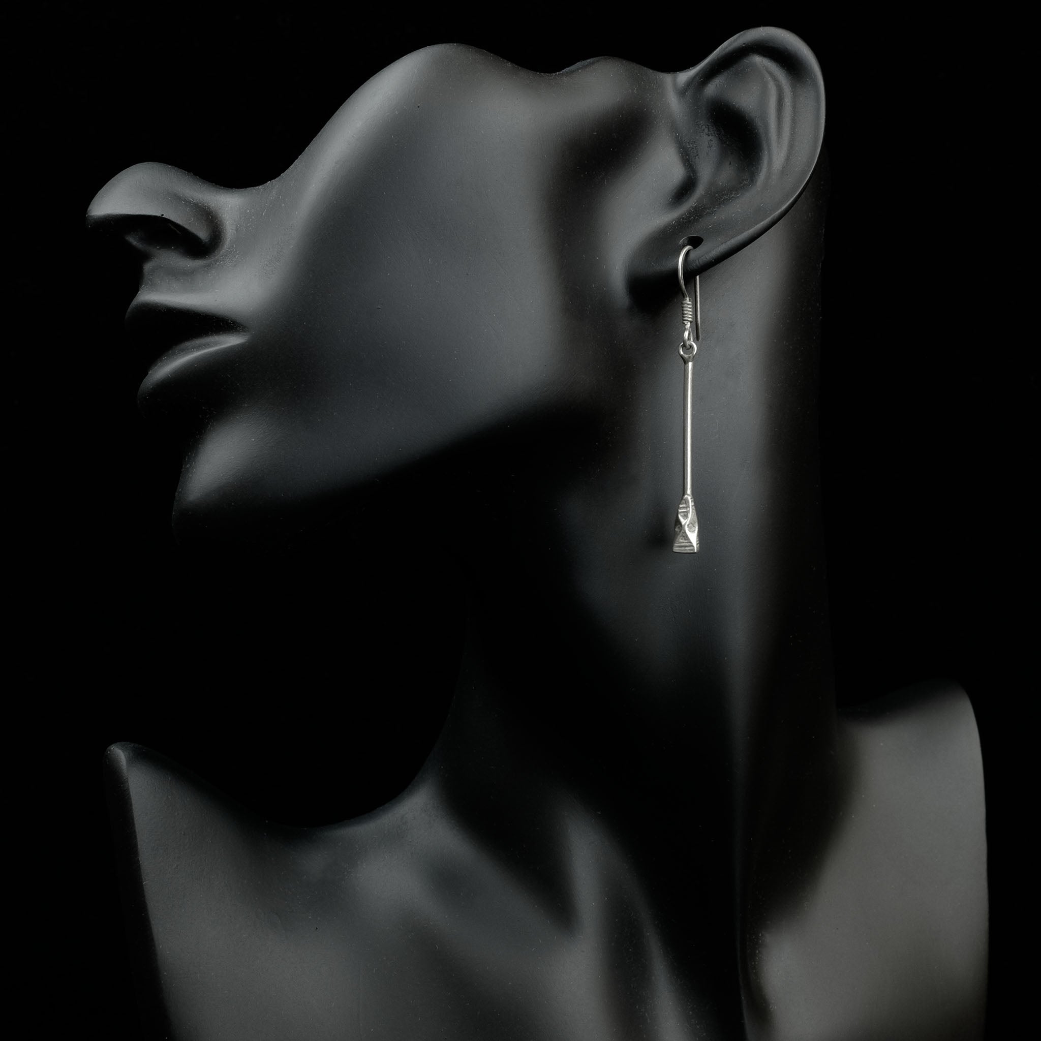 Silver Tuareg Drop Earrings, Niger