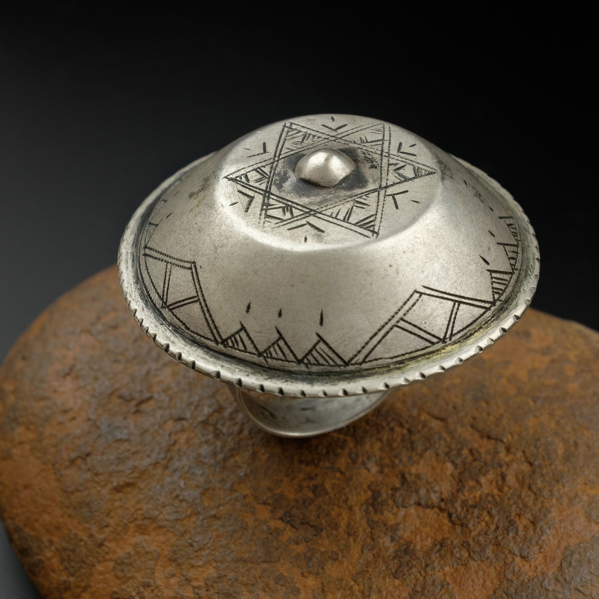 Saharan Silver Tuareg Ring, Mauritania