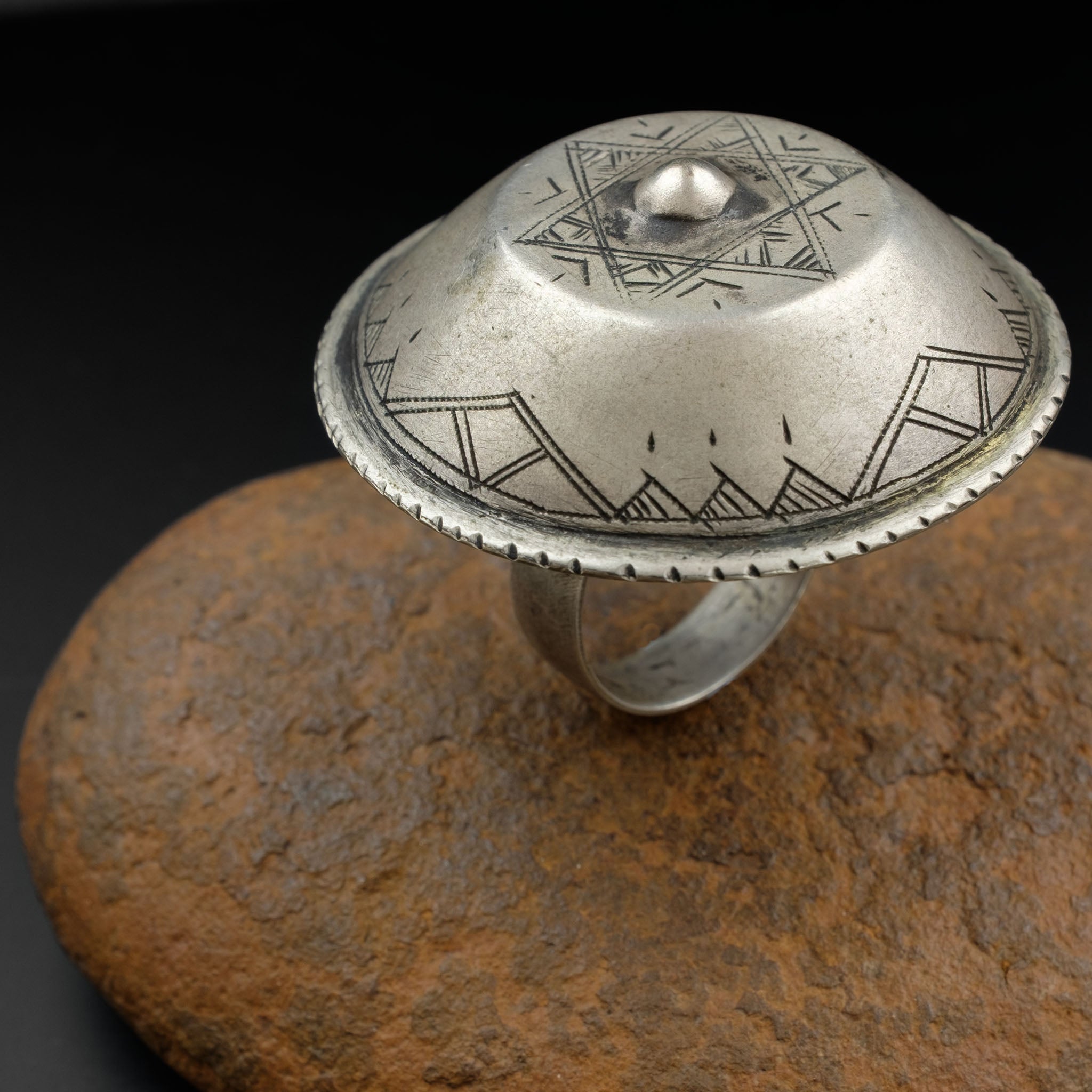 Saharan Silver Tuareg Ring, Mauritania