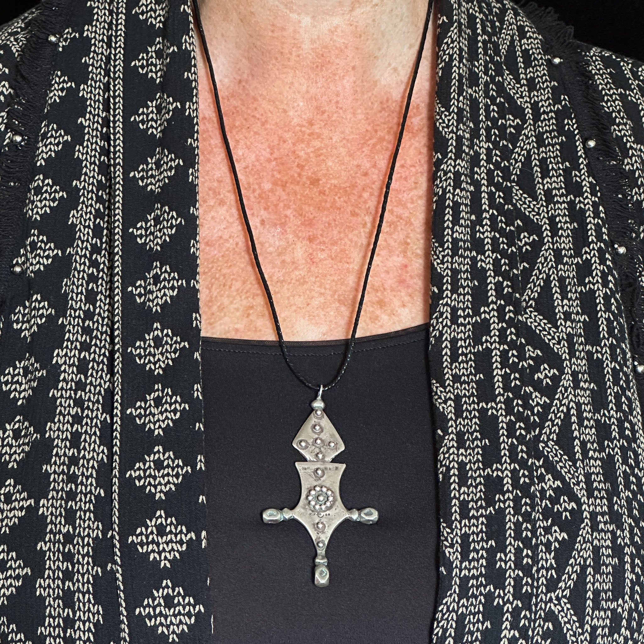 Old Silver Tuareg Cross Pendant