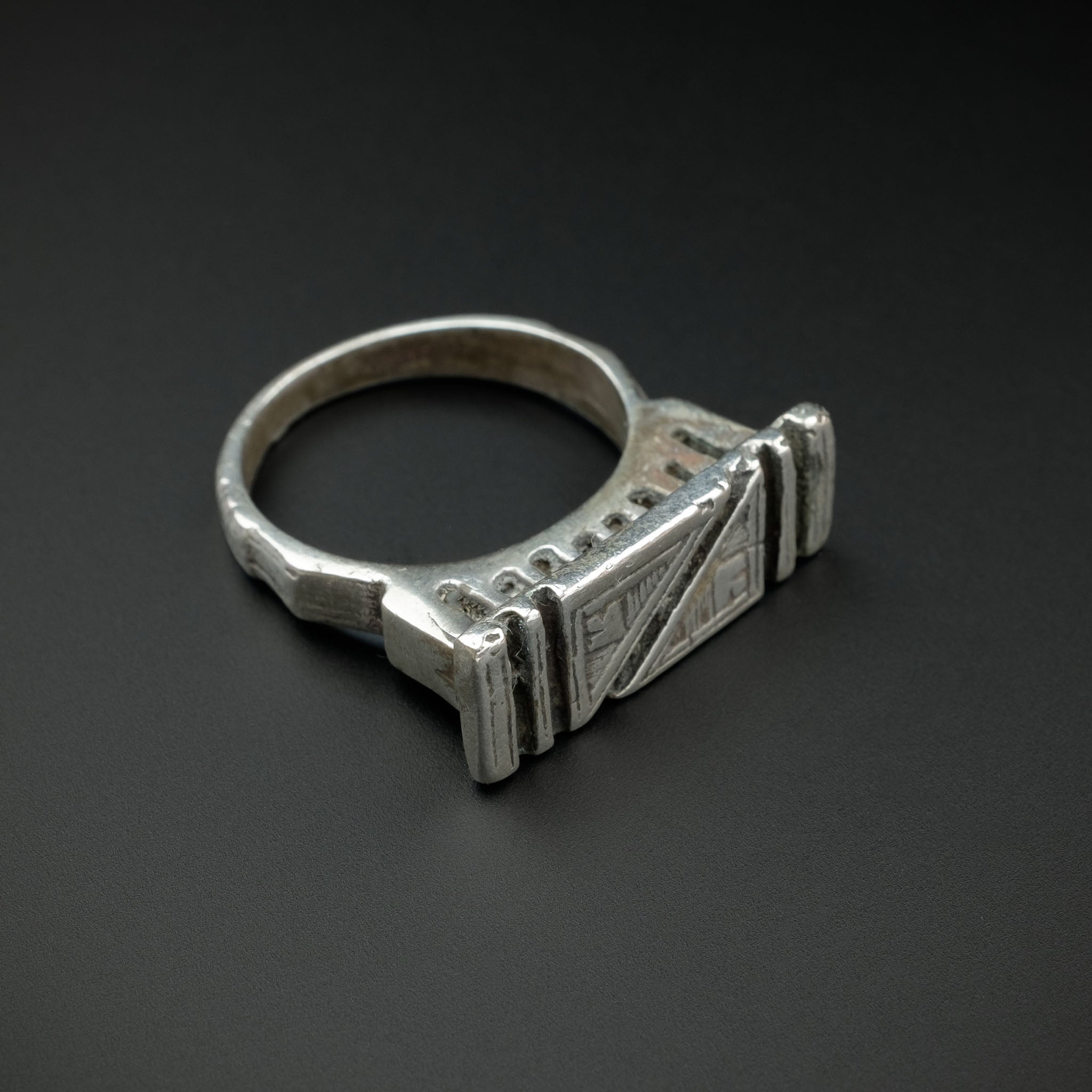 Vintage Tuareg Silver Ring, Mauritania