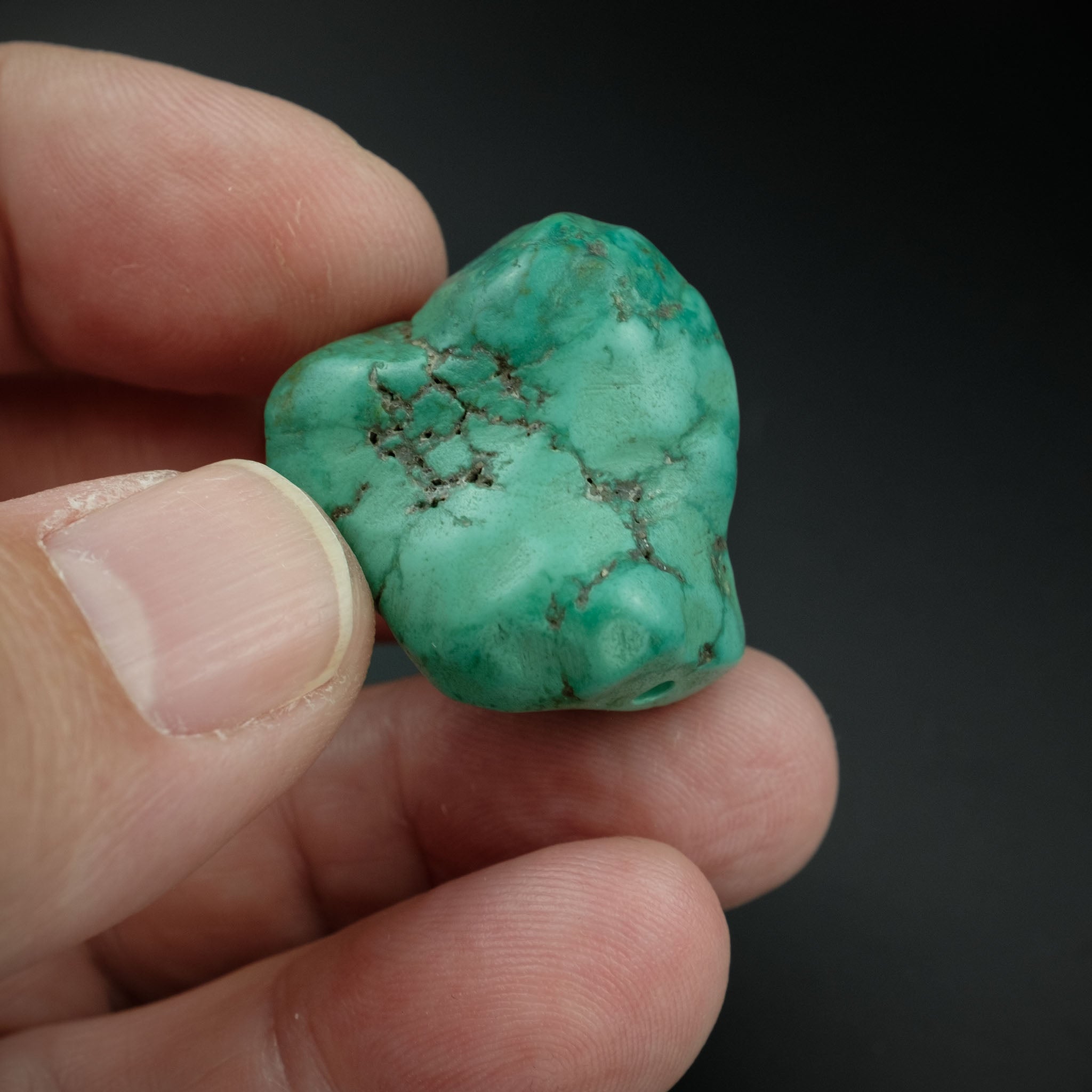 Antique Tibetan Natural Turquoise Bead (19.5 g)